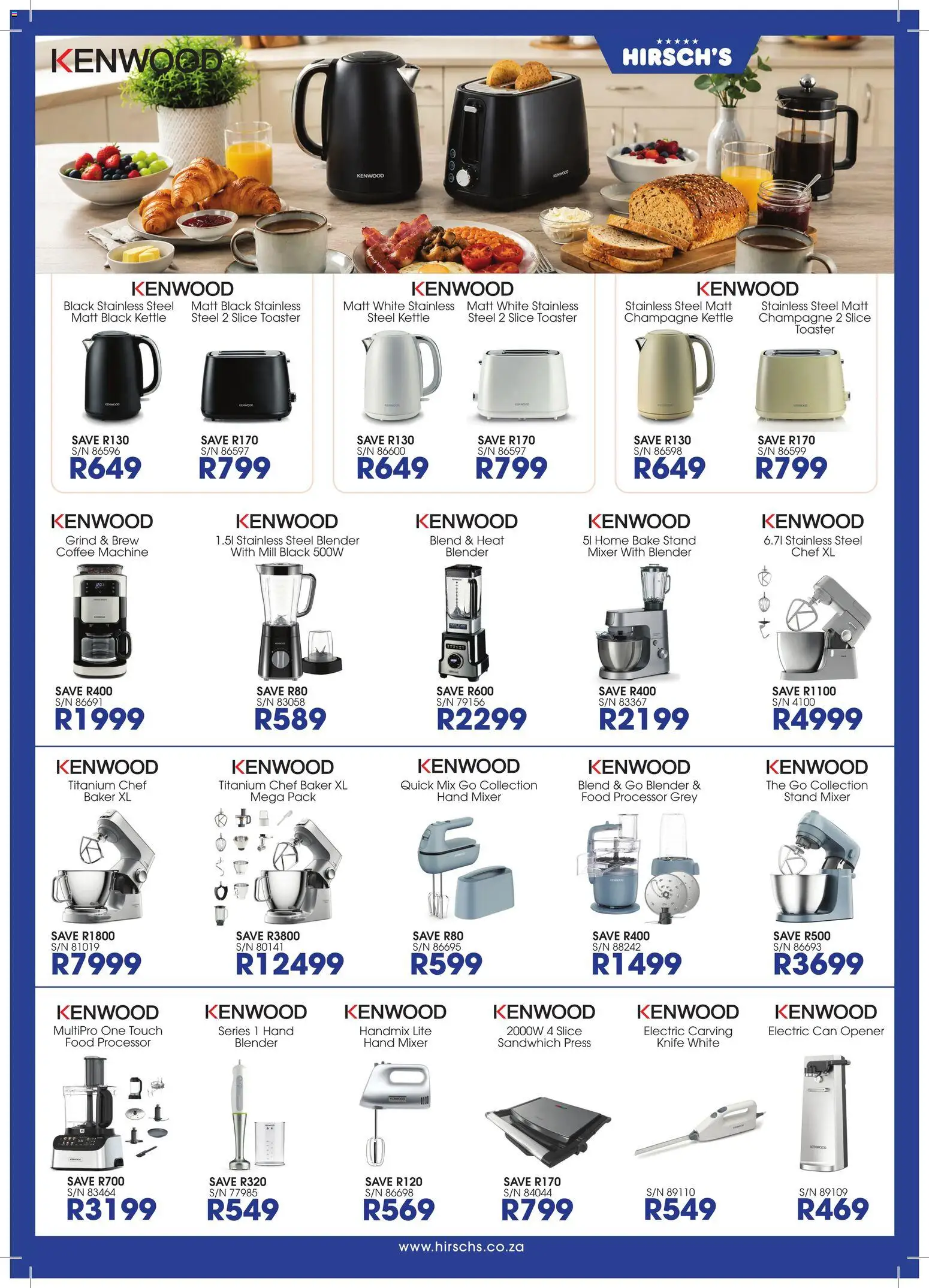 New Hirsch's catalogue – valid from 23/06/2026 | Page: 35 | Products: Kettle, Toaster, Blender, Food processor
