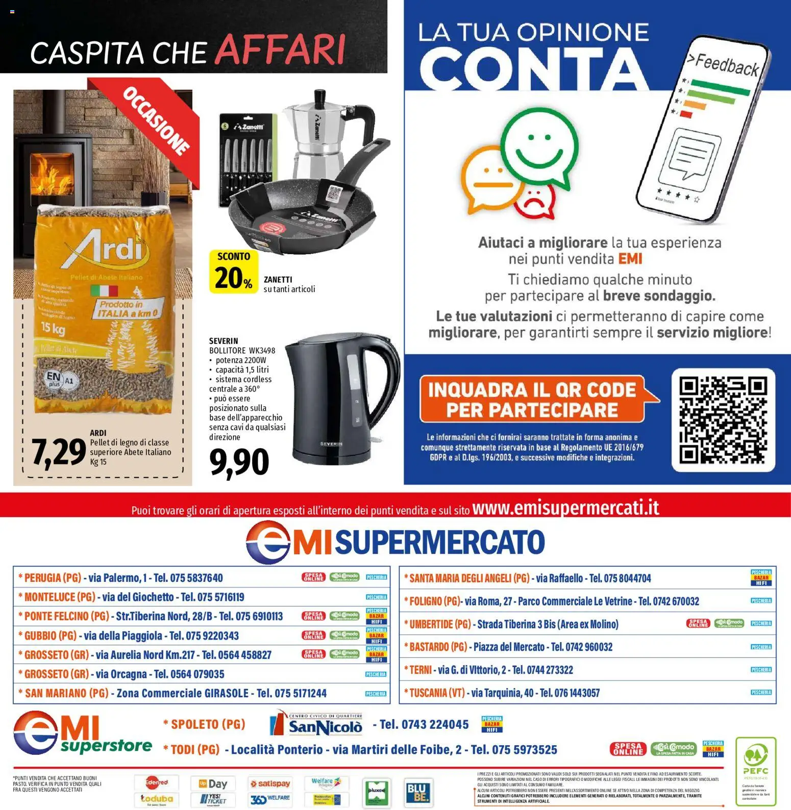 Volantino EMI del 29/10/2026 | Pagina: 24 | Prodotti: Pellet di legno, Pellet, Bollitore, Raffaello