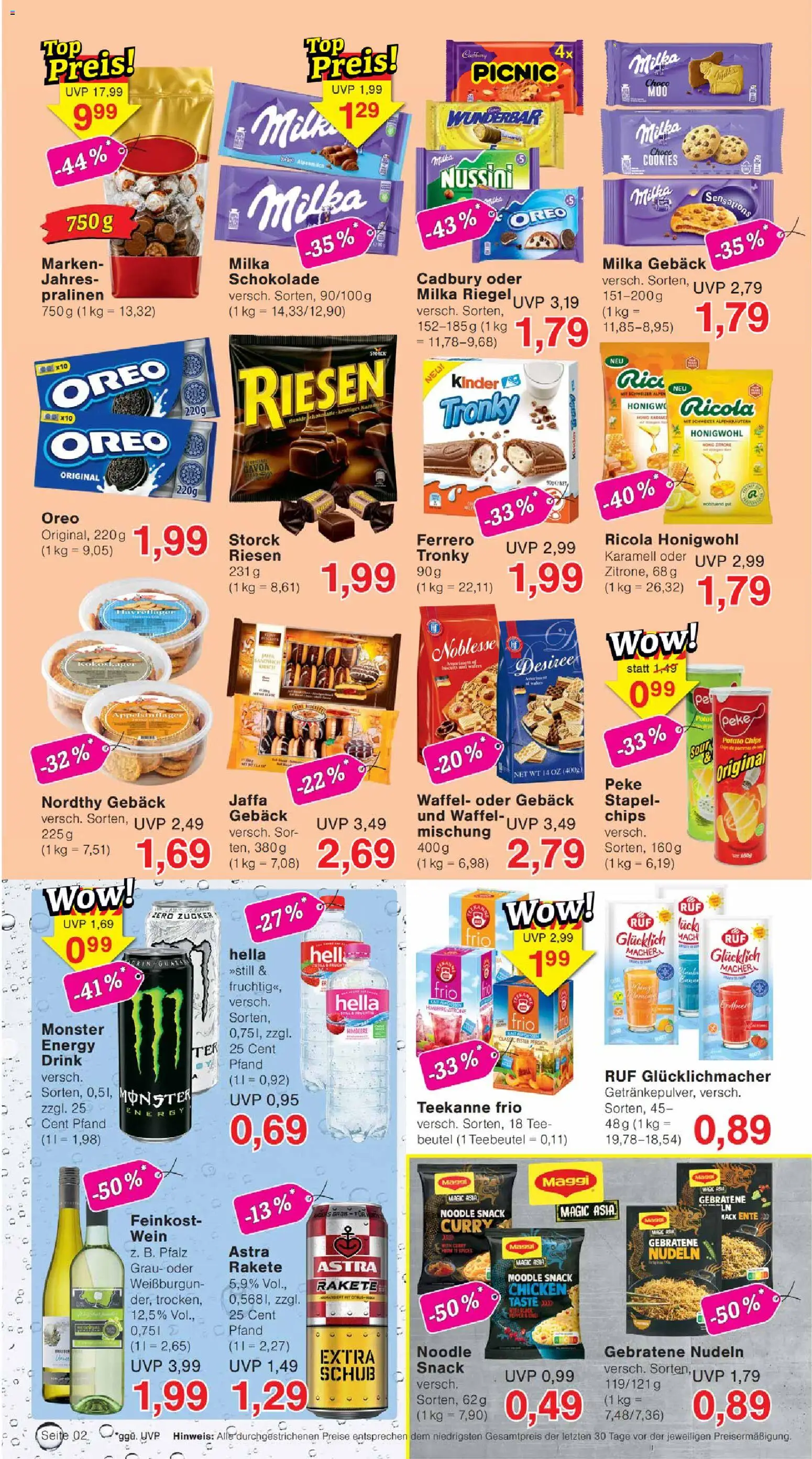 Wiglo Wunderland Prospekt – gültig ab 15.06.2026 | Seite: 2 | Produkte: Milka, Monster, Zitrone, Pfirsich