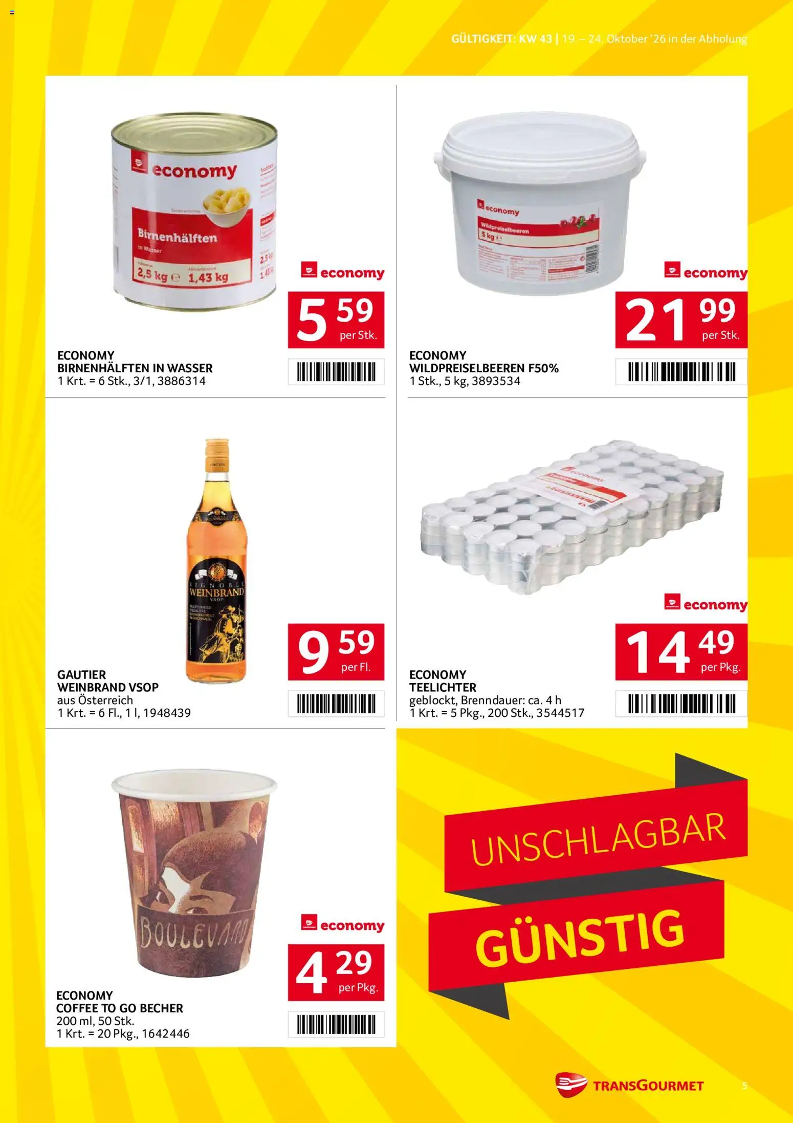 Transgourmet Broschüre gültig ab 19.10.2026 | Seite: 5 | Produkte: Wasser