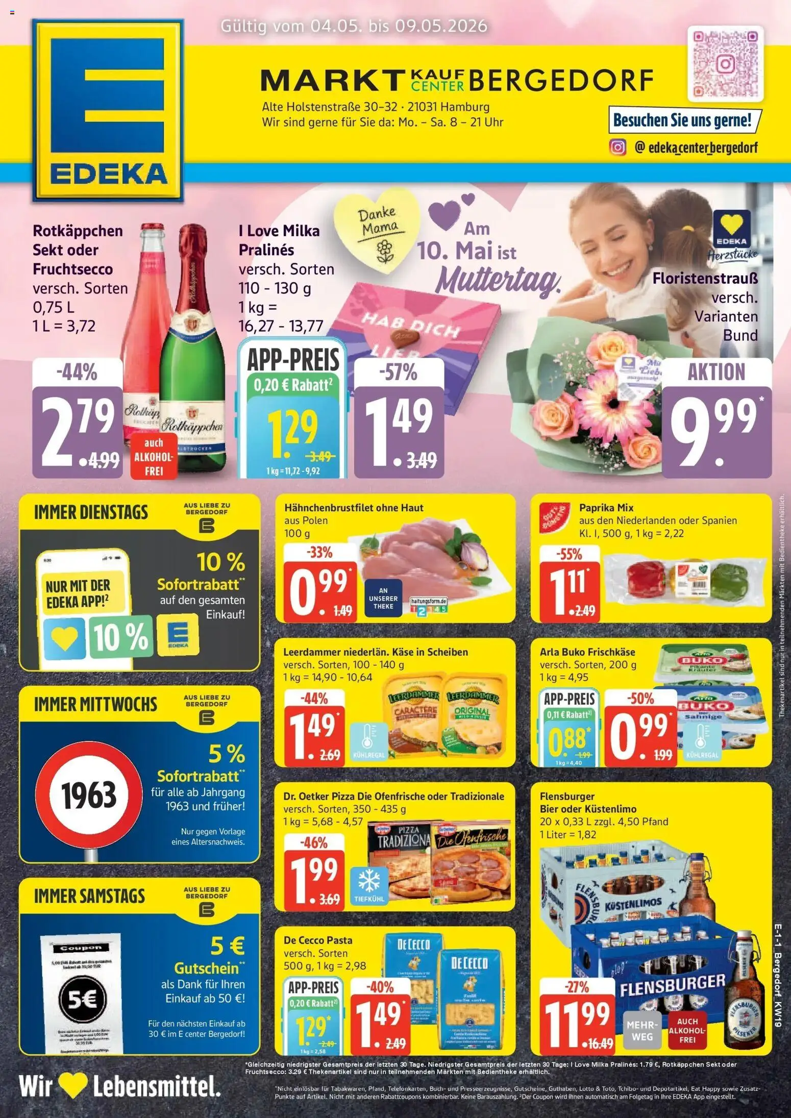 Marktkauf Prospekt Hamburg	 – gültig ab 03.05.2026 | Seite: 1 | Produkte: Theke, Leerdammer, Rotkäppchen, Frischkase