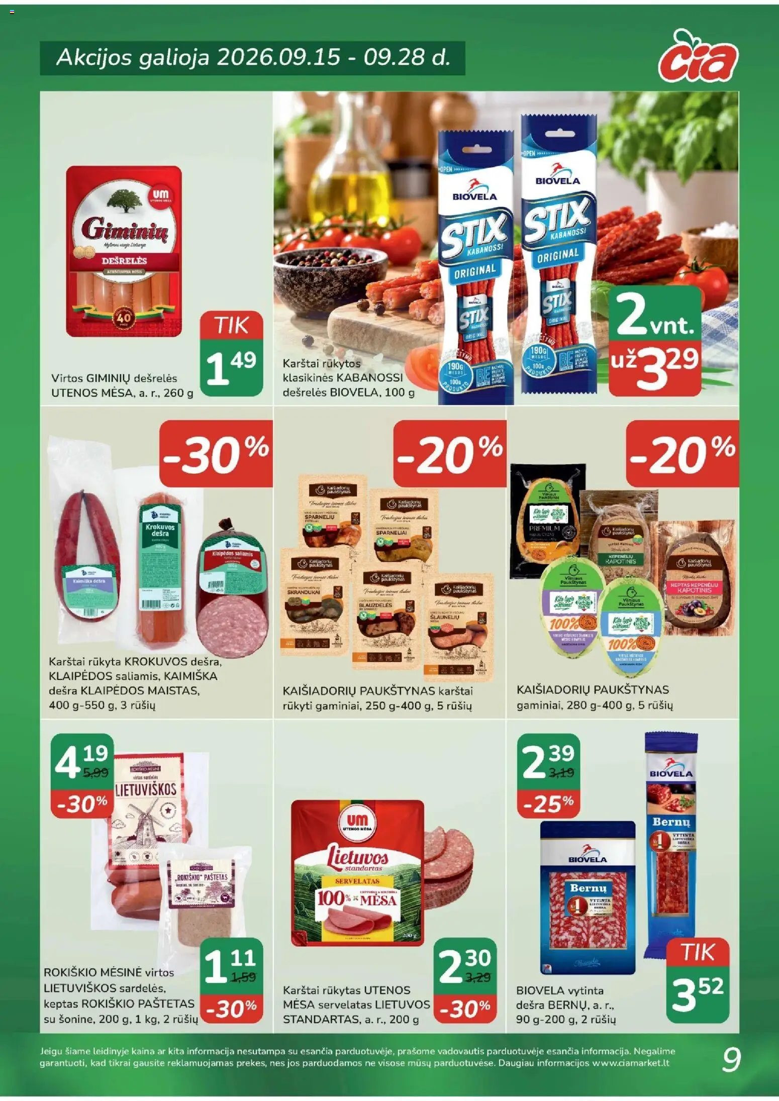 ČIA MARKET akcijos nuo 2026.09.15 | Puslapis: 9