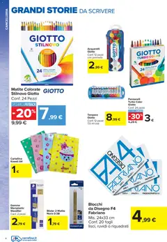 Anteprima del volantino Carrefour volantino Market Scuola valido a partire dal 22/07/2026 | Pagina: 4 | Prodotti: Pennello, Mais, Pennarelli, Pastelli