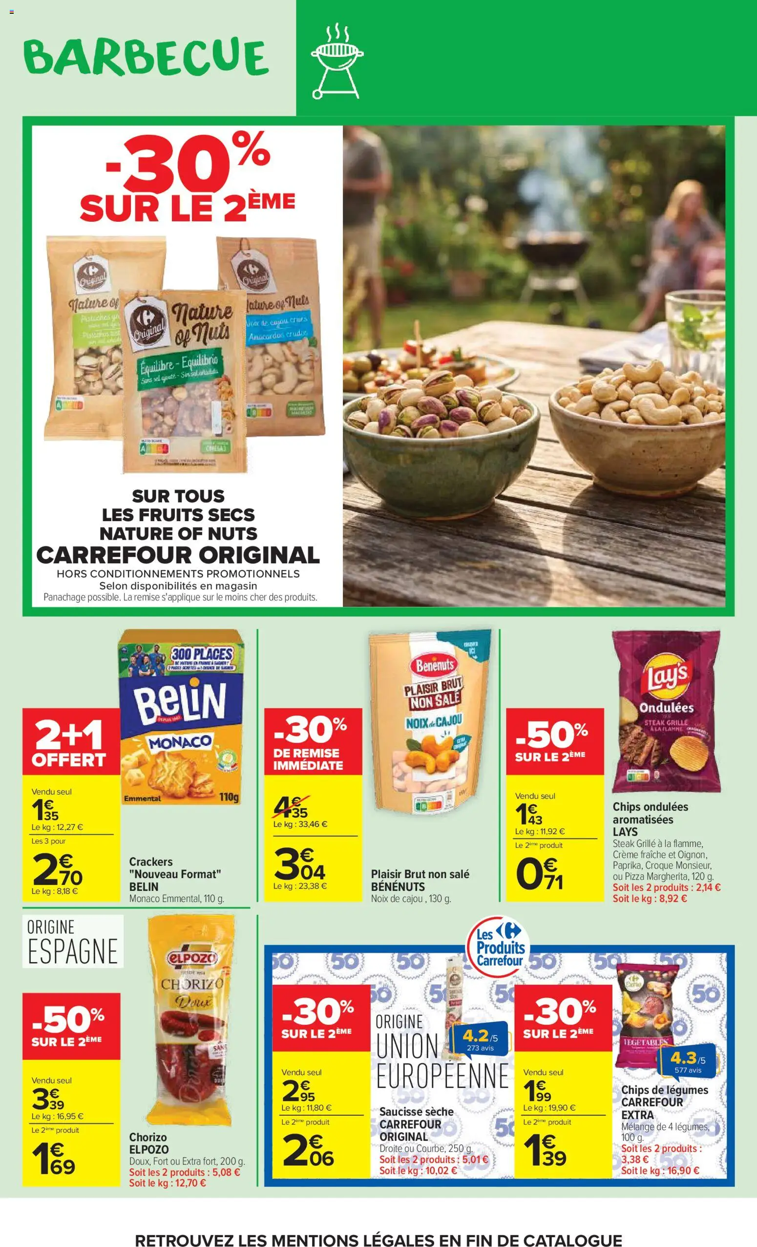 {H1} | Page: 14 | Produits: Saucisse, Pizza, Crème fraiche, Chips