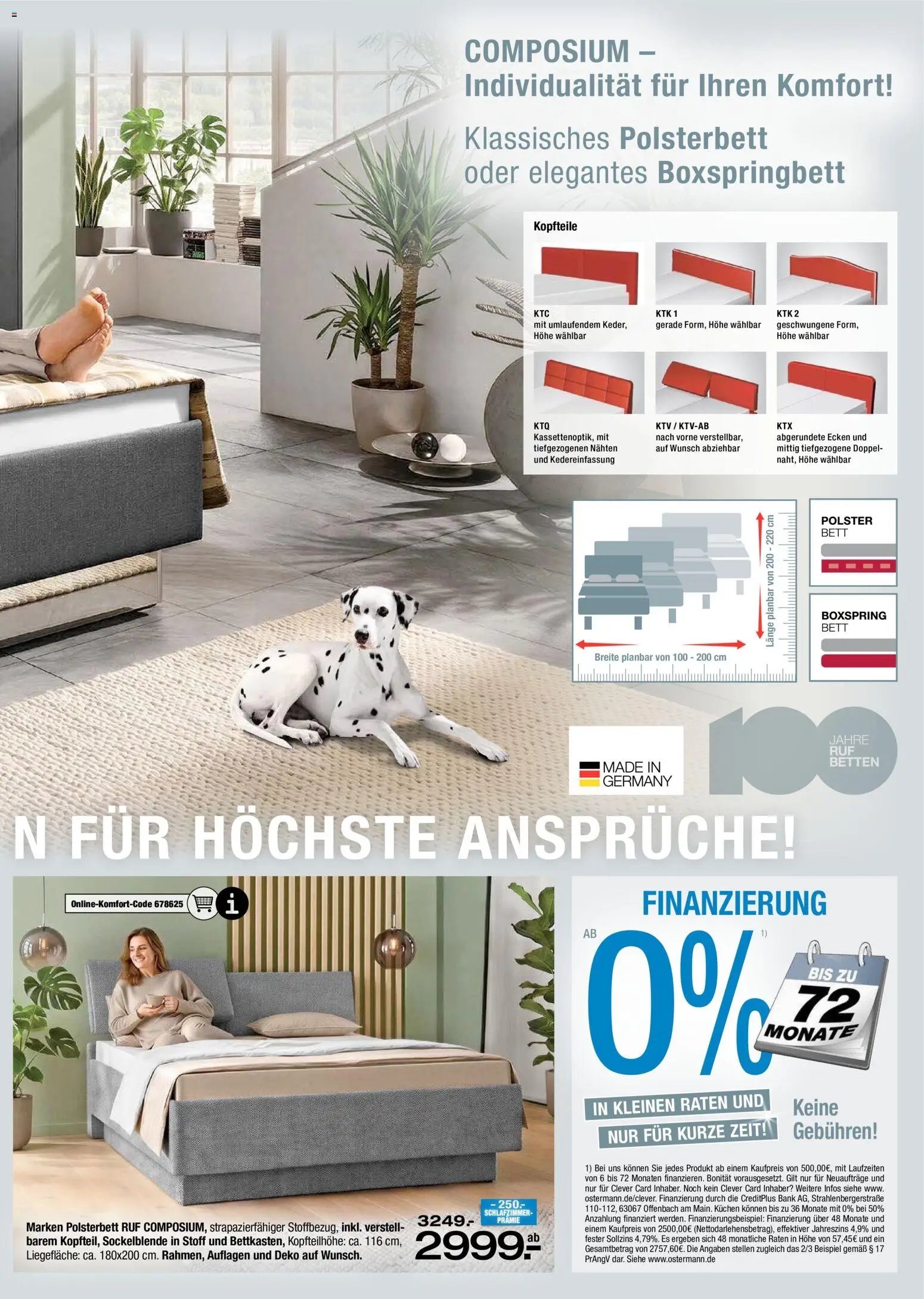Ostermann Schlafen-spezial – gültig ab 28.05.2026 | Seite: 23 | Produkte: Bett, Boxspringbett, Polsterbett, Kuchen