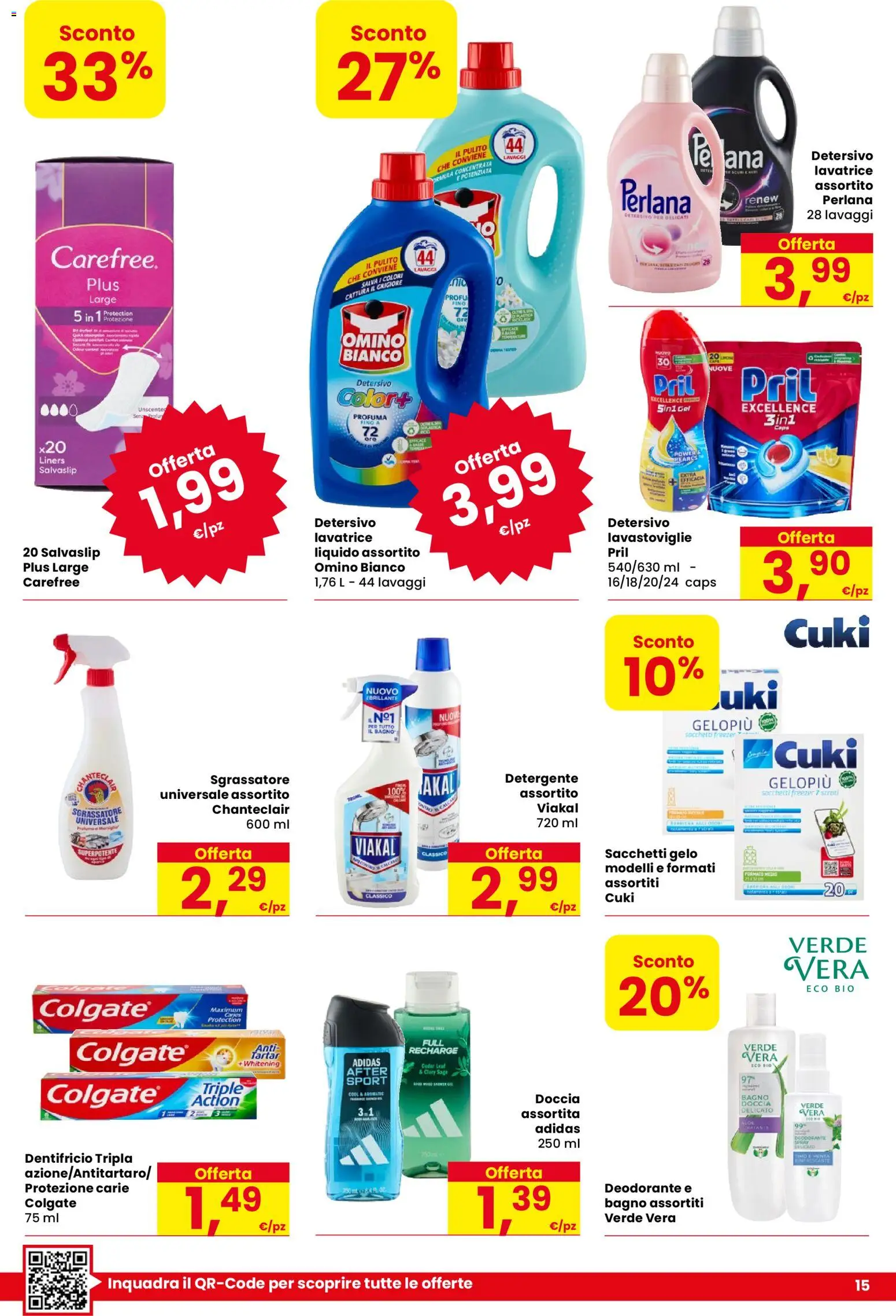 Volantino Despar del 23/07/2026 | Pagina: 15 | Prodotti: Dentifricio, Freezer, Menta, Bagno