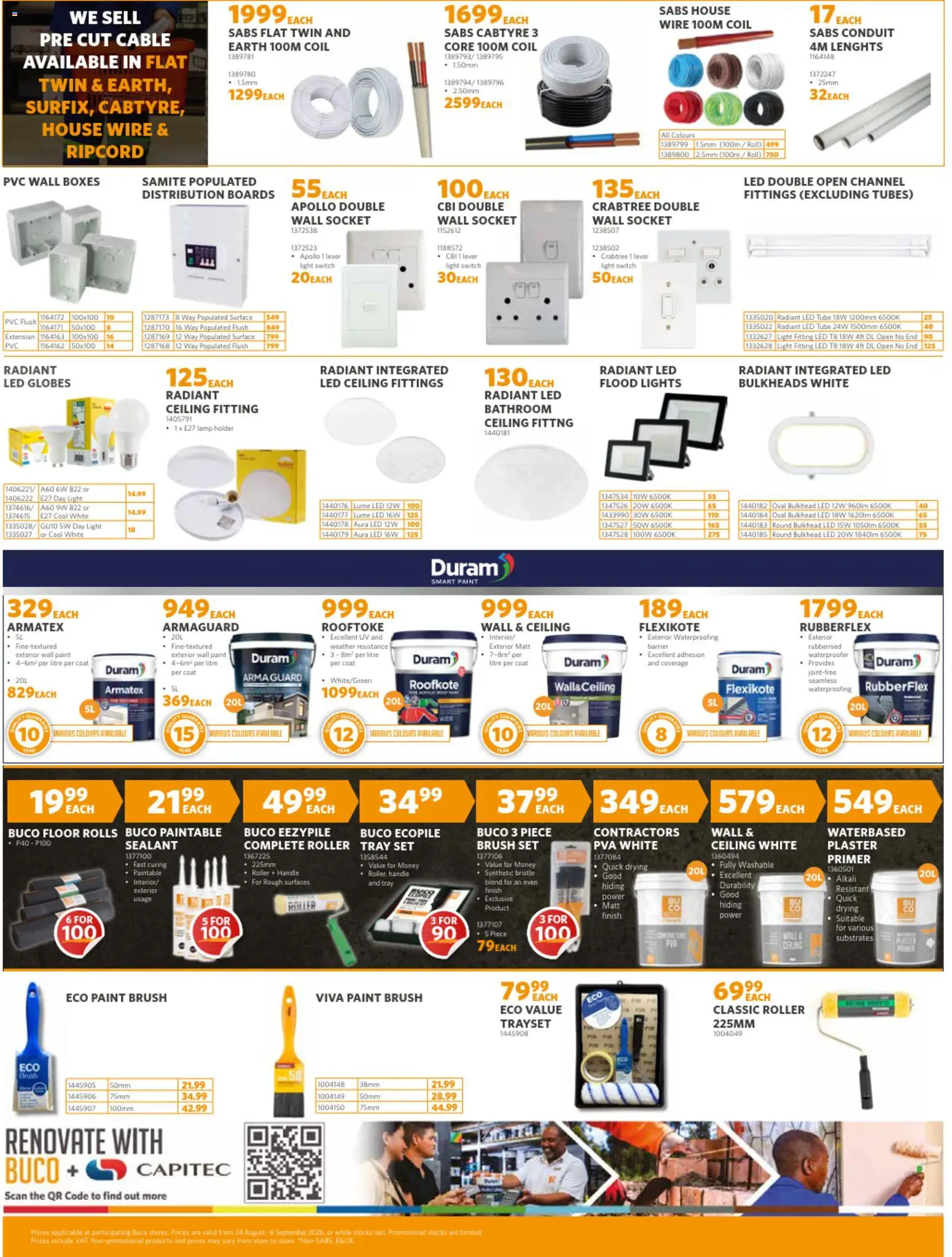 New BUCO catalogue – valid from 24/08/2026 | Page: 4 | Products: Primer, Tray, Socket, Switch