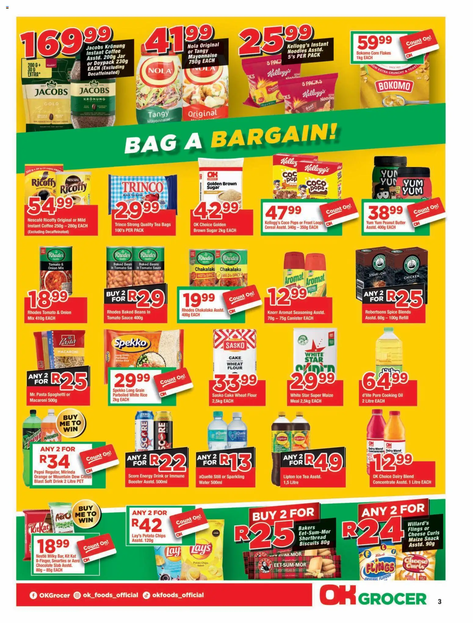 New OK Foods catalogue – valid from 09/09/2026 | Page: 3 | Products: Baked beans, Bag, Aromat, Sauce