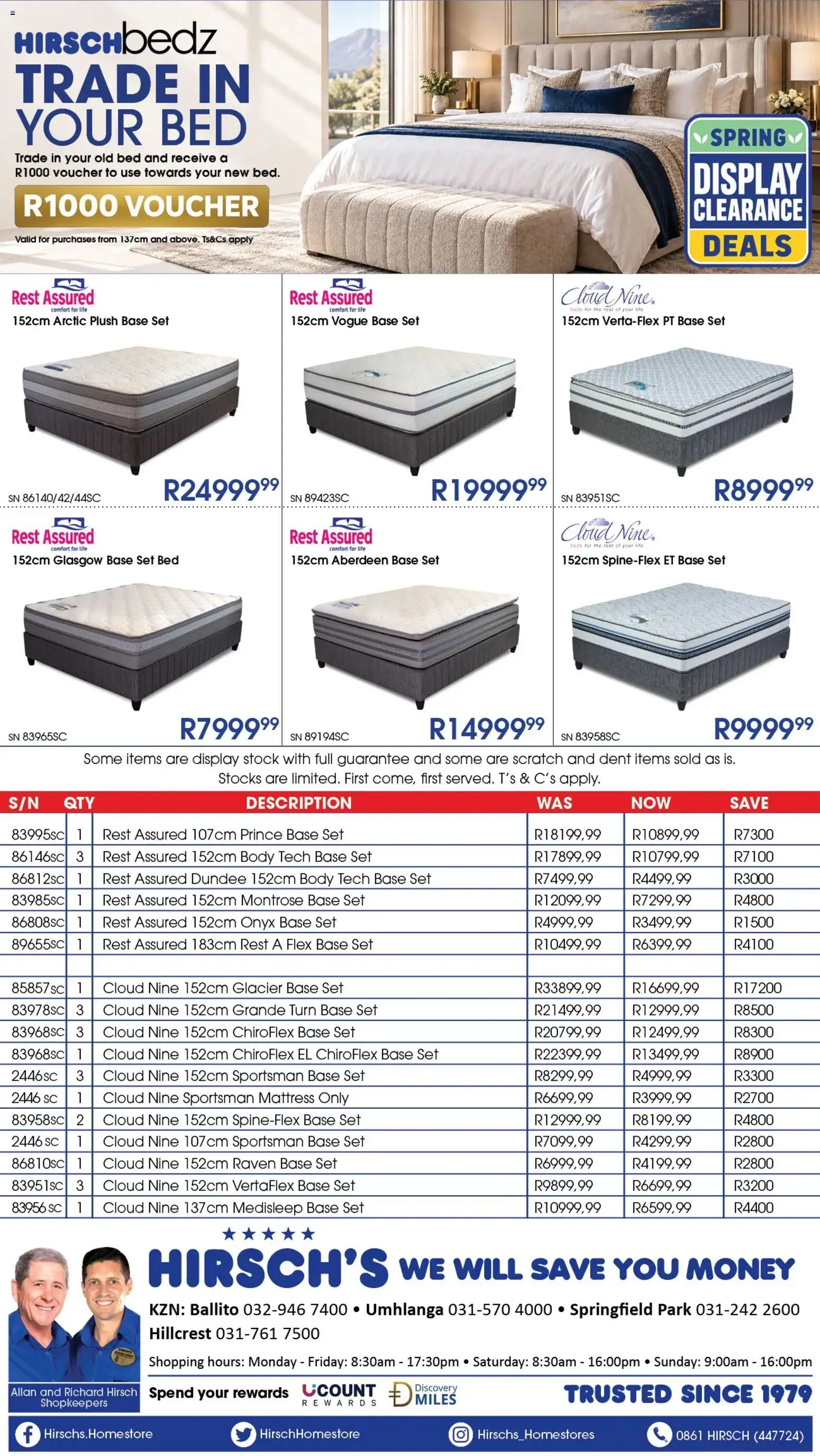 New Hirsch's catalogue – valid from 14/10/2026 | Page: 1 | Products: Bed, Mattress, Stock