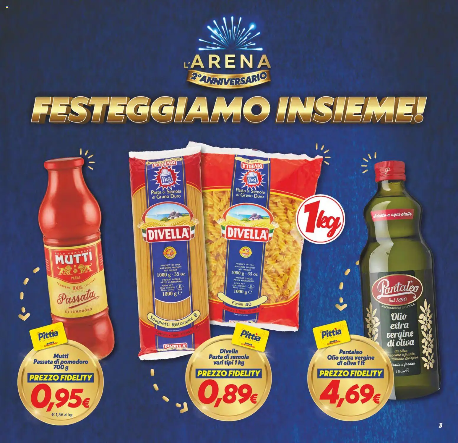 Volantino SuperConveniente del 23/10/2026 | Pagina: 3 | Prodotti: Pomodoro, Fusilli, Olio extra vergine, Piatto