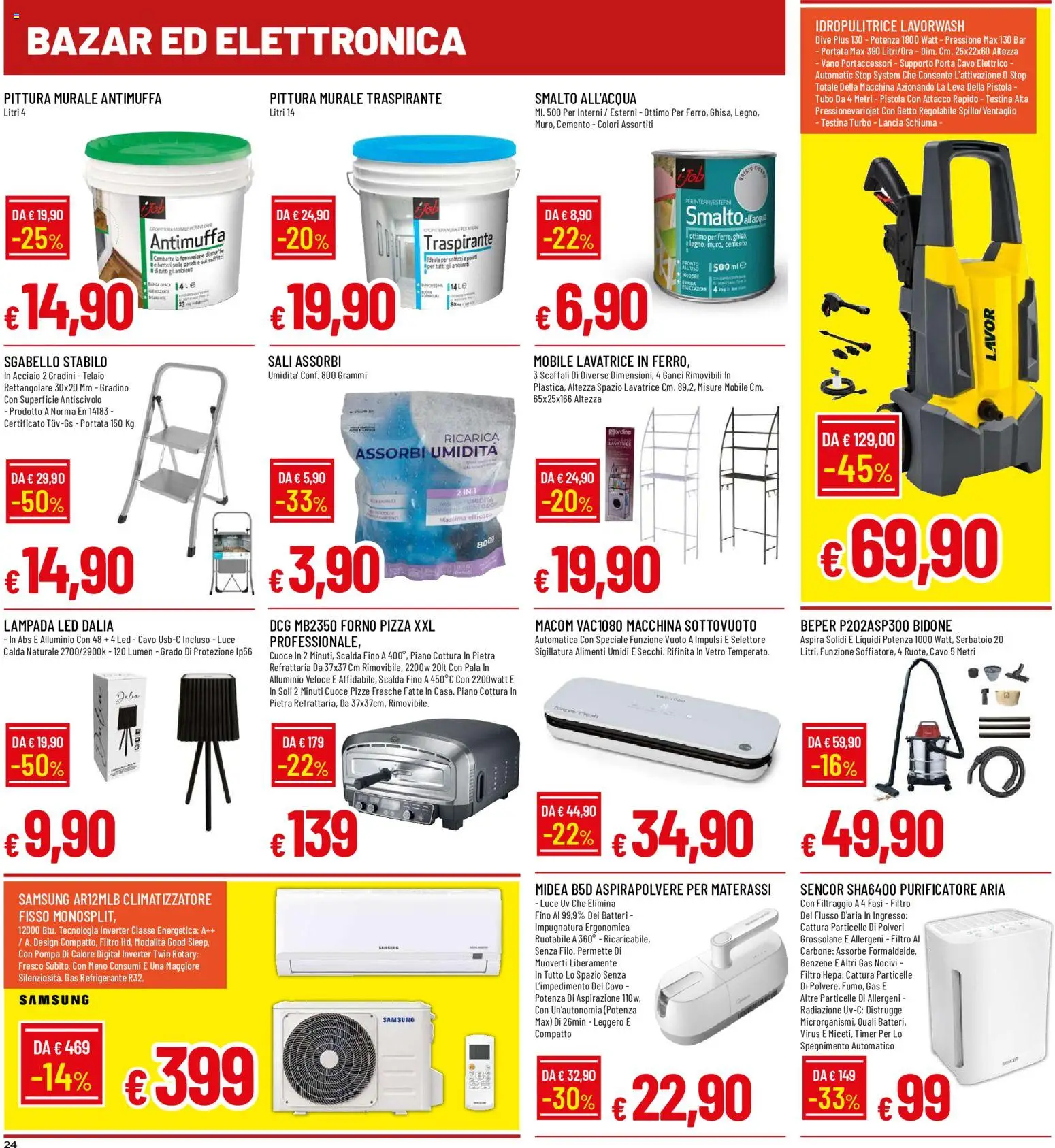 Volantino Galassia del 07/09/2026 | Pagina: 24 | Prodotti: Carbone, Pizza, Purificatore aria, Samsung