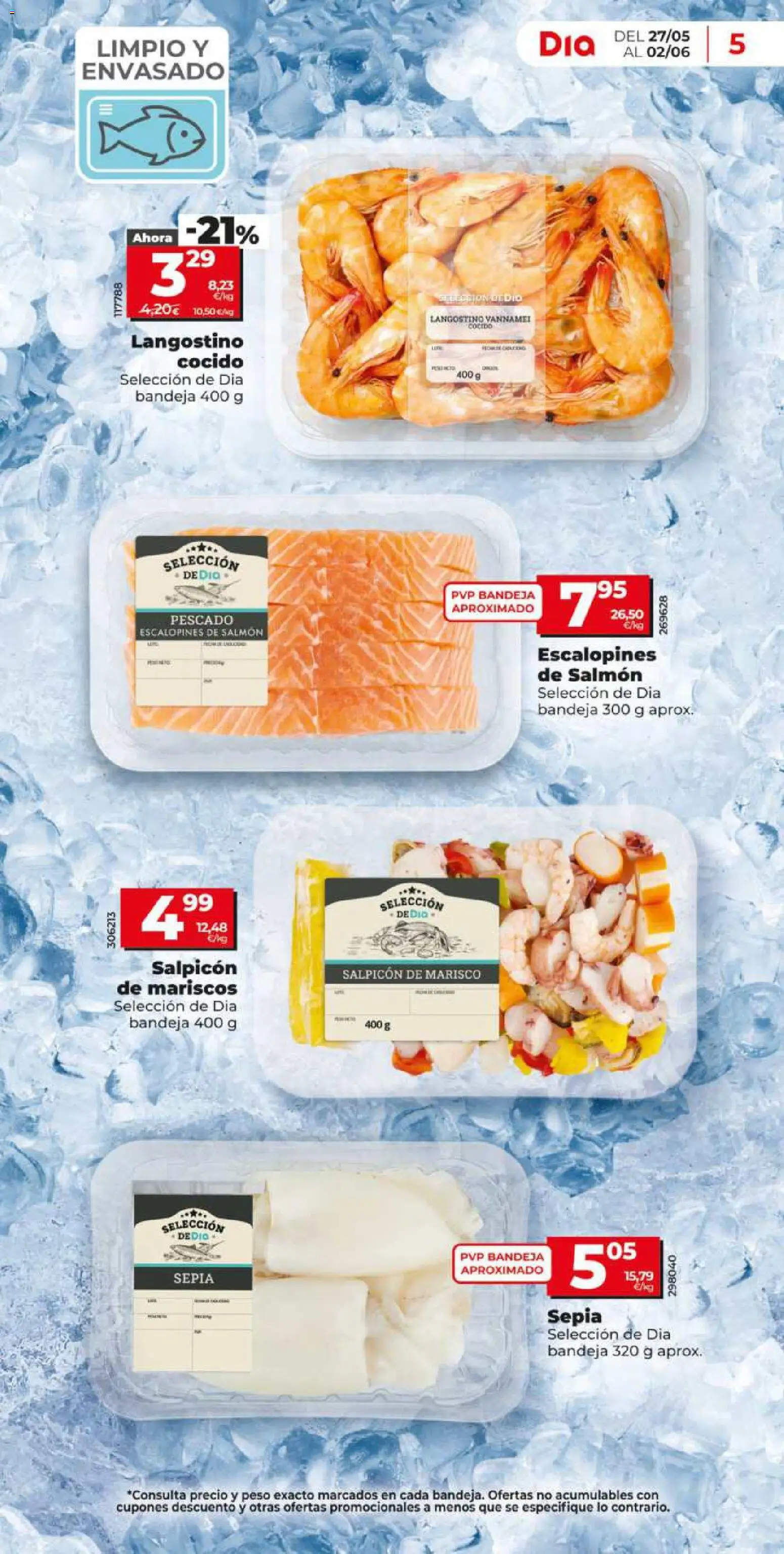 Dia - folleto Market │ válido desde el 27.05.2026 | Página: 5 | Productos: Pescado, Peso, Bandeja, Langostino
