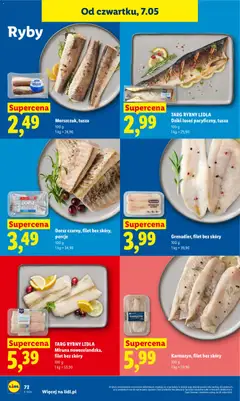 Náhled letáku Lidl Polsko leták od 07.05.2026 | Strana: 72 | Produkty: Ryby, Losos, Filet