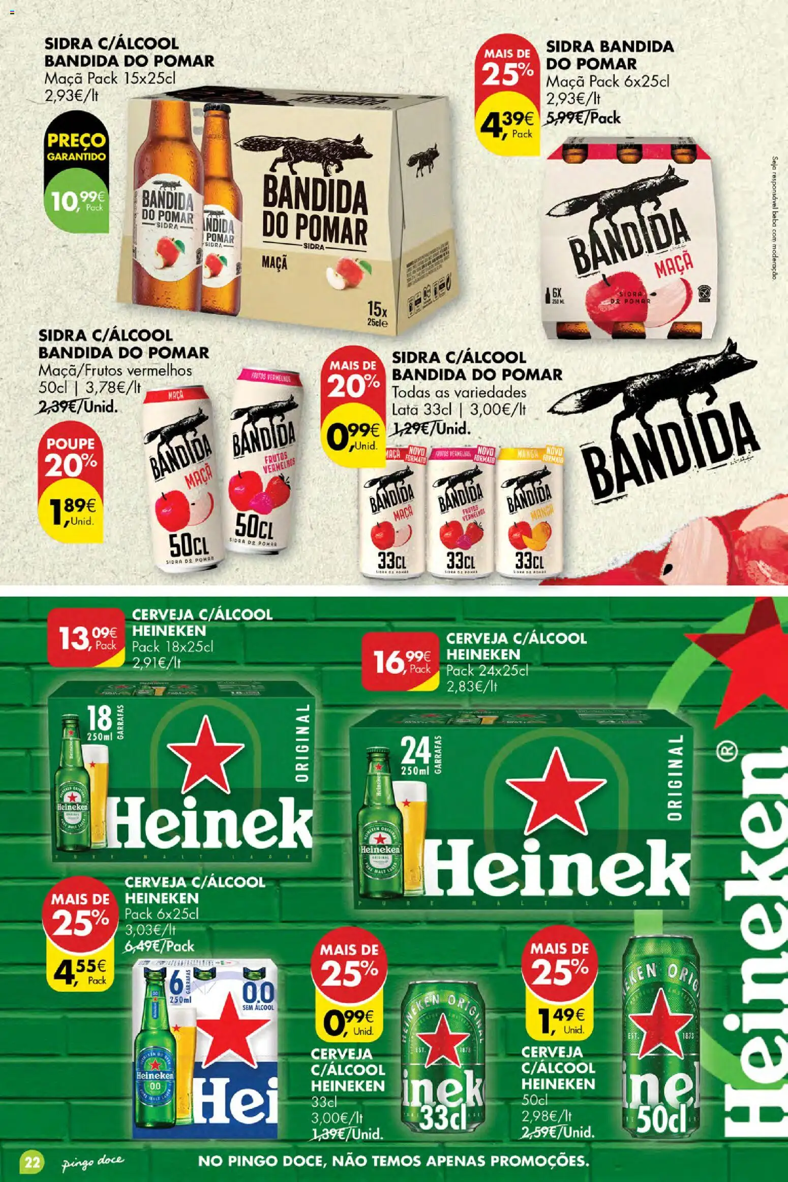 Pingo Doce Poupe Esta Semana Açores │ válido de 27/08/2026 | Página: 22 | Produtos: Sidra, Maça, Cerveja, Álcool