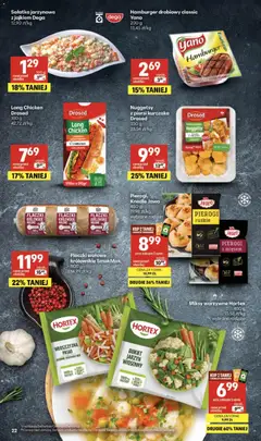 Pogląd oferty "Delikatesy Centrum gazetka" - ważna od 09.07.2026 | Strona: 22 | Produkty: Piersi, Hamburger, Pierogi, Knedle
