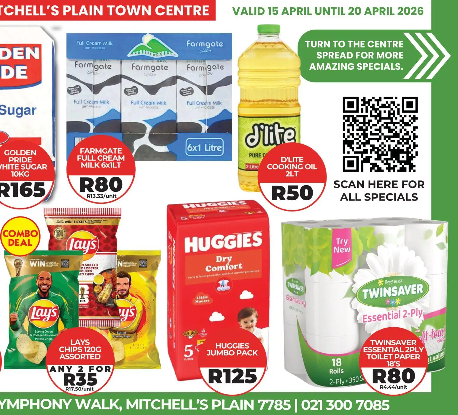 New 1UP Cash & Carry catalogue – valid from 15.04.2026 | Page: 4 | Products: Cheese, Chips, Cream, Sugar