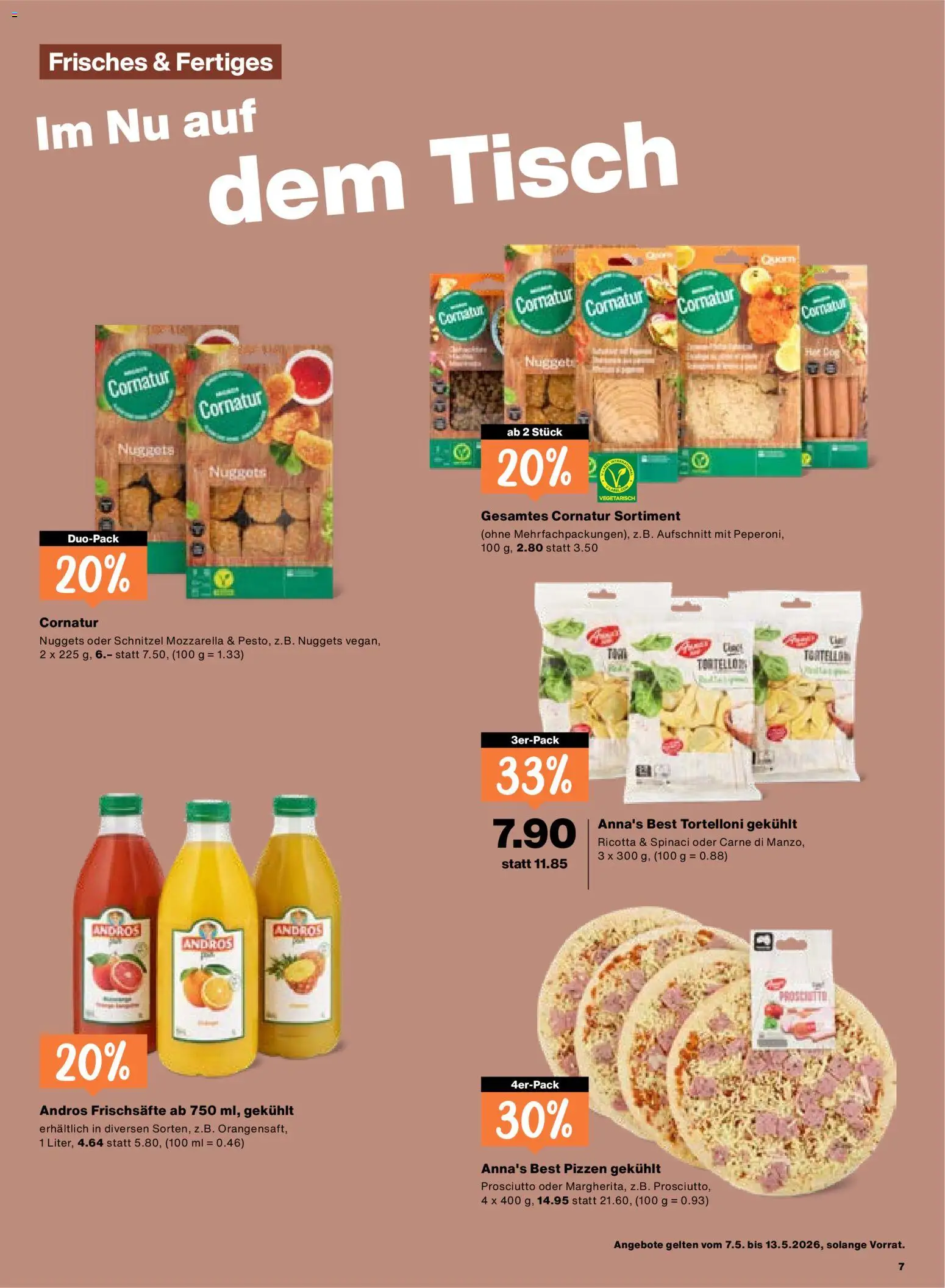 Migros aktionen – gültig ab 07.05.2026 | Seite: 7 | Produkte: Tisch, Pizza