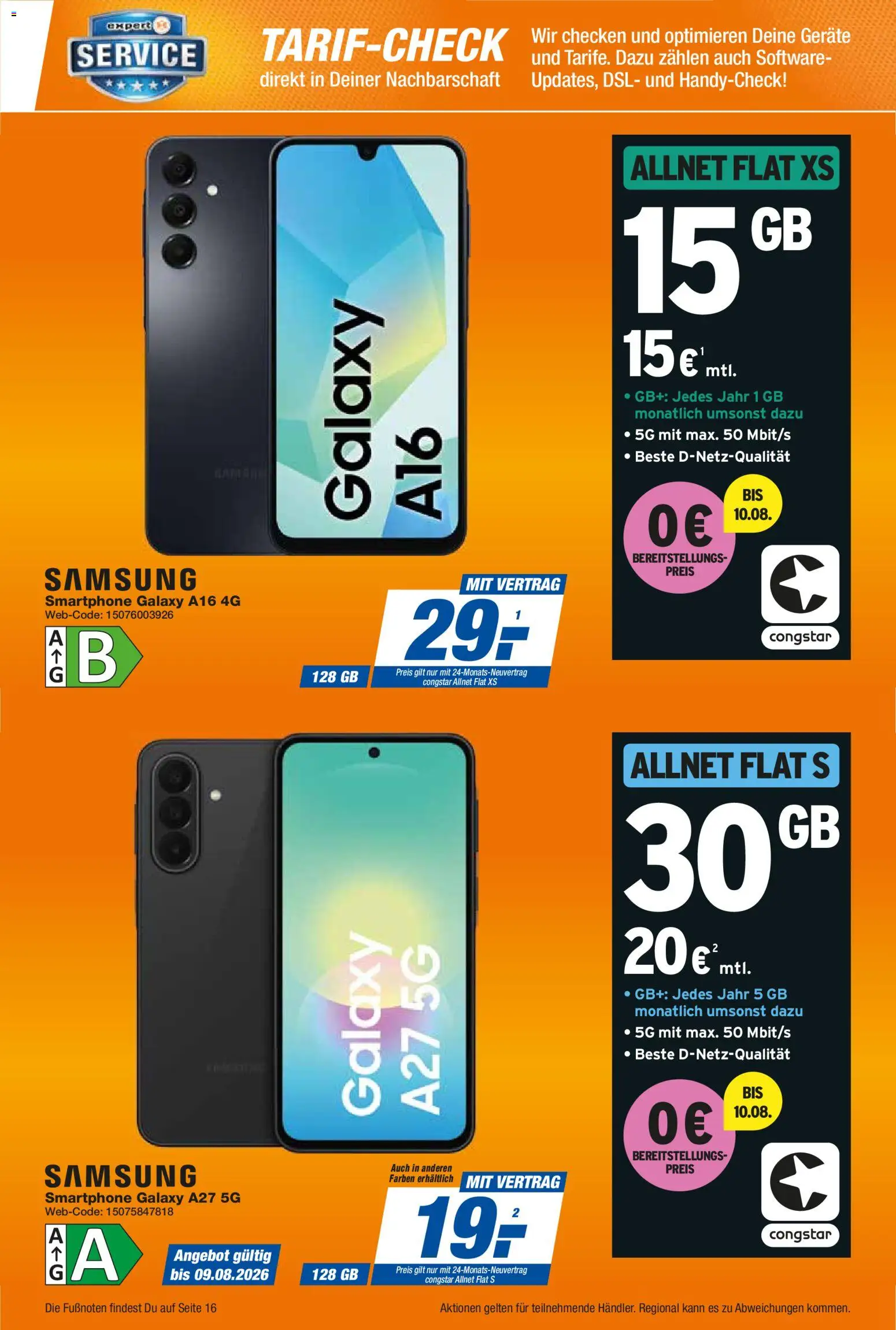 Expert Smarthphone Highlights im August – gültig ab 01.08.2026 | Seite: 11 | Produkte: Samsung, Smartphone