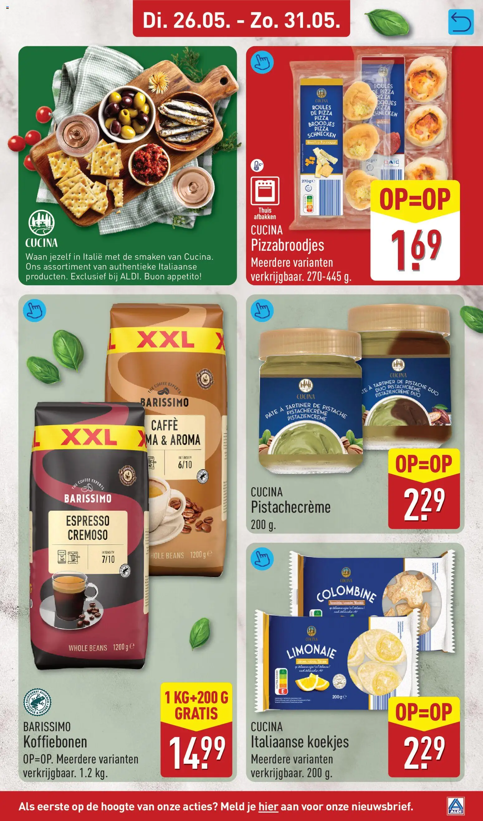{H1} | Pagina: 27 | Producten: Pizza, Koffiebonen, Koekjes, Broodjes