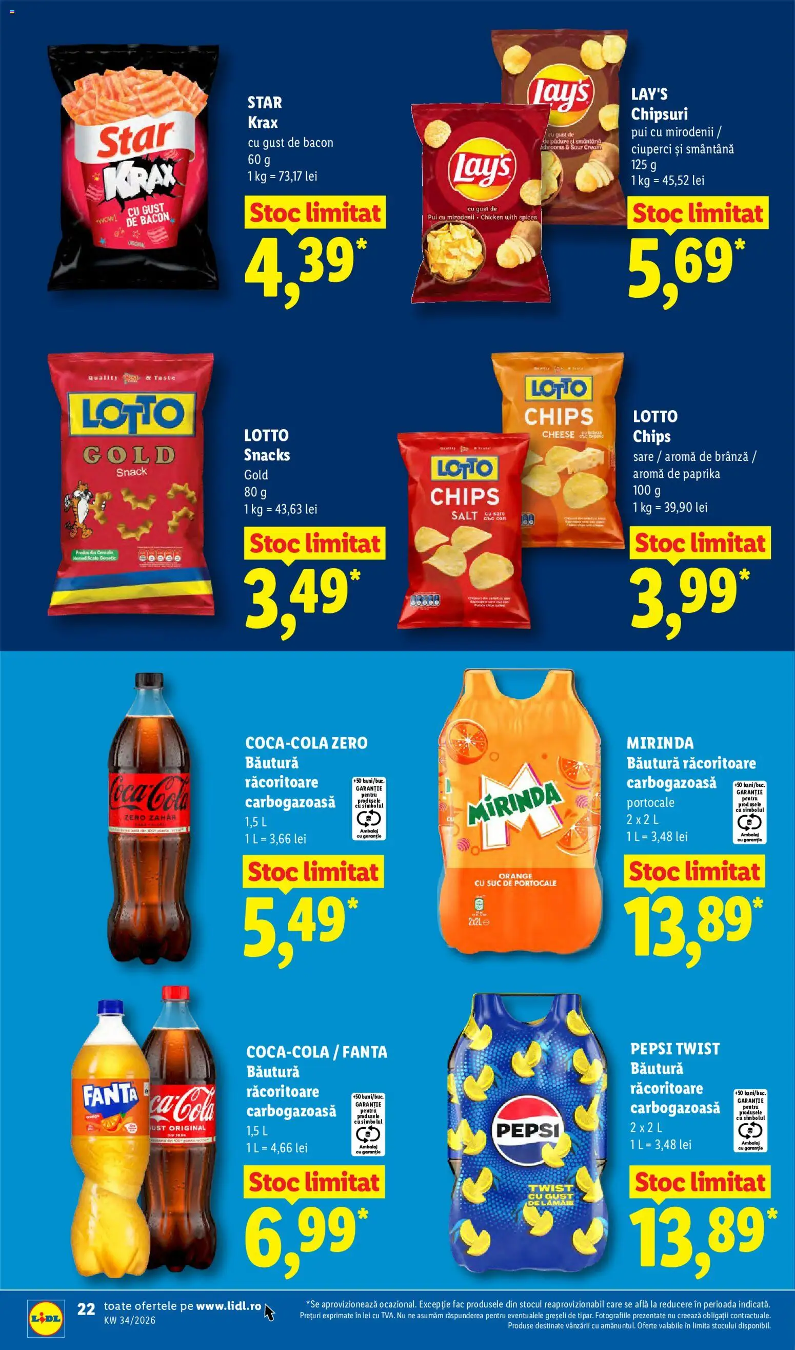 Noul catalog Lidl – valabil de la 17.08.2026 | Pagină: 22 | Produse: Pui, Brânză, Chipsuri, Smântână
