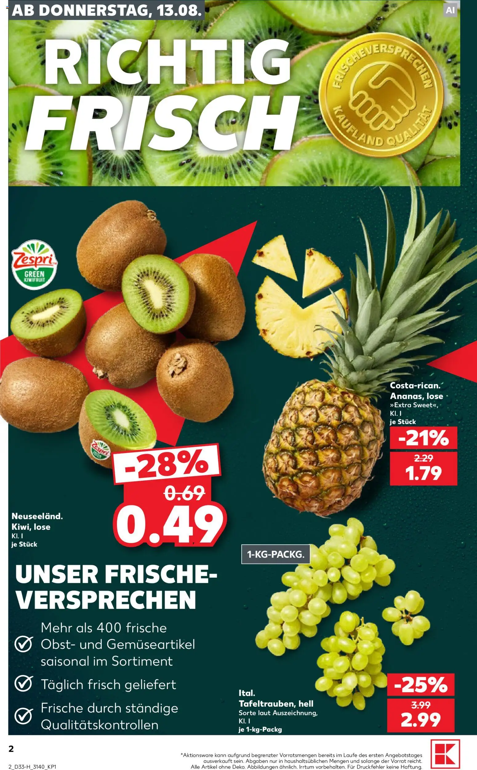Kaufland Prospekt Leipzig – gültig ab 13.08.2026 | Seite: 2 | Produkte: Obst