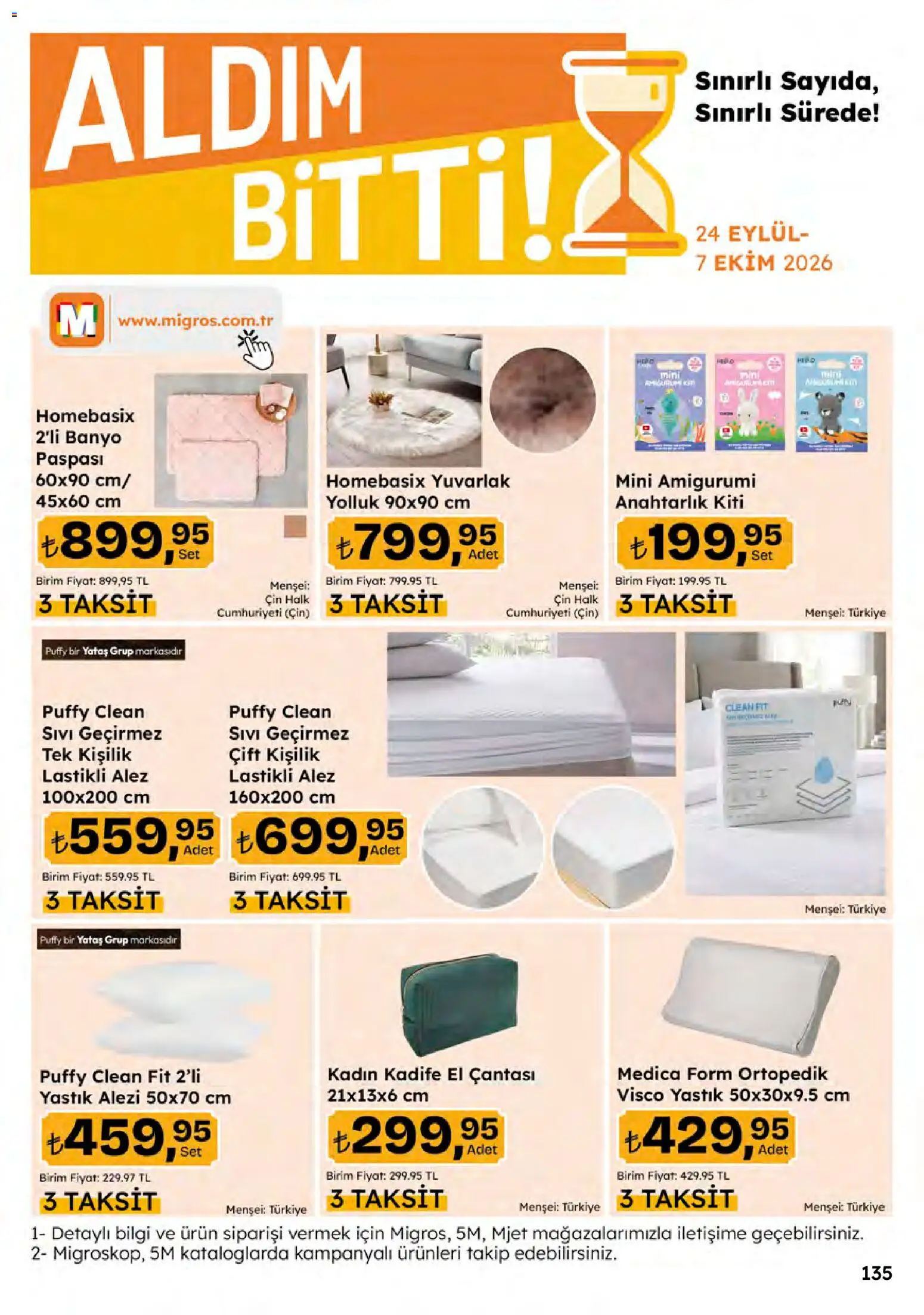 Migros Katalog - Migroskop - 24 Eylül 2026 tarihinden itibaren geçerlidir | Sayfa: 135