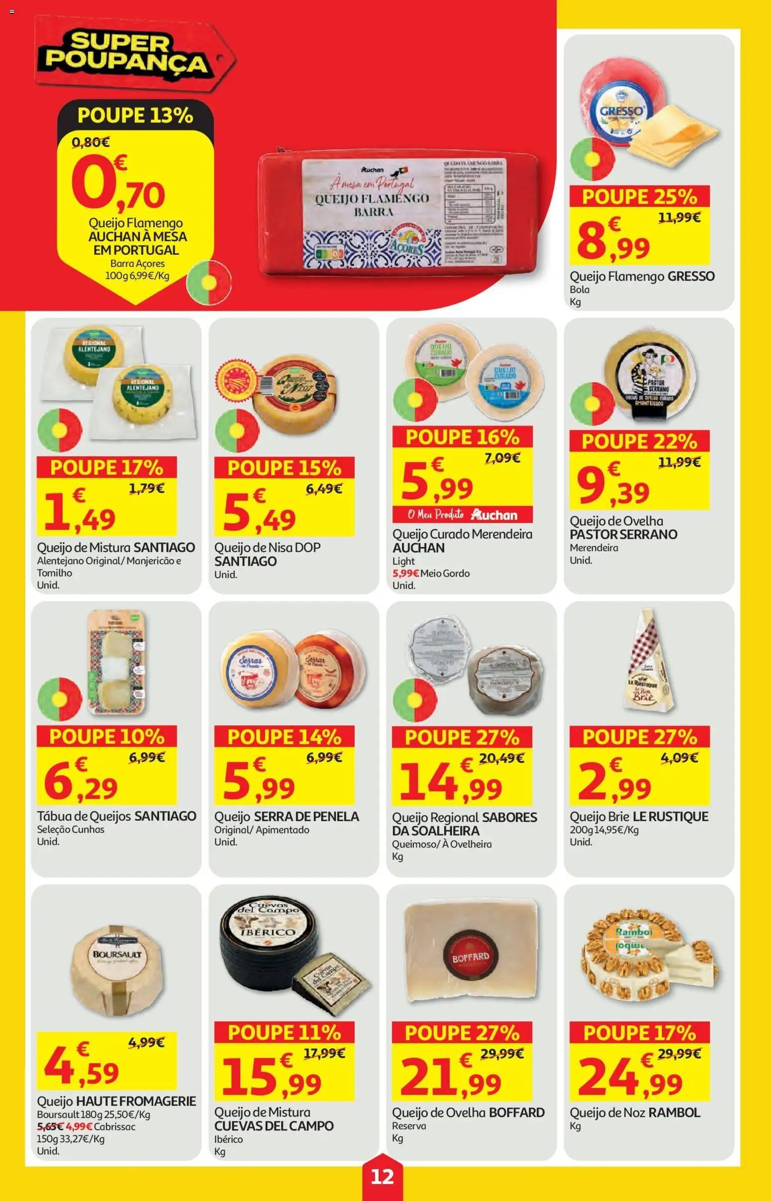Auchan folheto │ válido de 18.06.2026 | Página: 12 | Produtos: Tábua, Mesa, Queijo