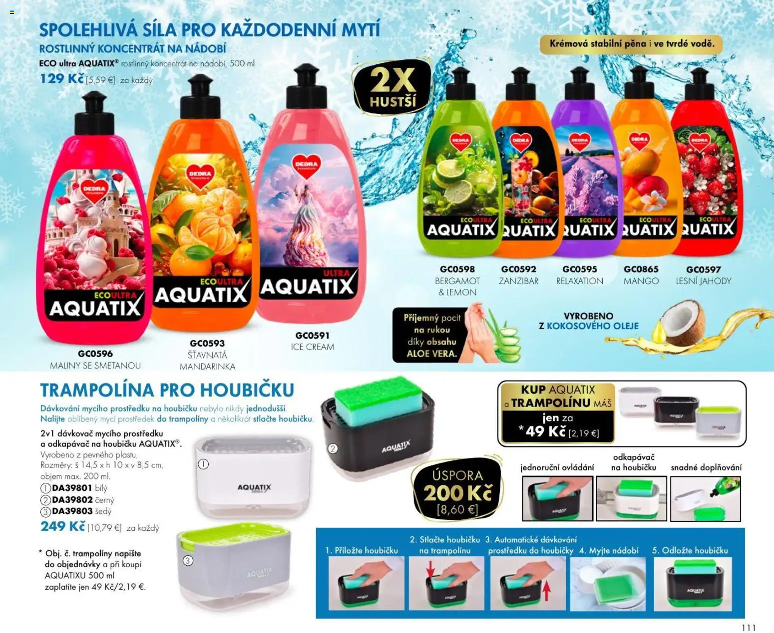 Nové Dedra akcie – leták je platný od 01.10.2026 | Strana: 111 | Produkty: Trampolína, Mango, Maliny, Pena