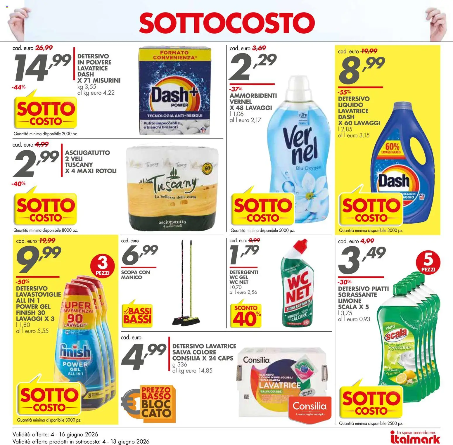 Volantino Italmark del 04.06.2026 | Pagina: 5 | Prodotti: Lavatrice, Lavastoviglie, Asciugatutto, WC