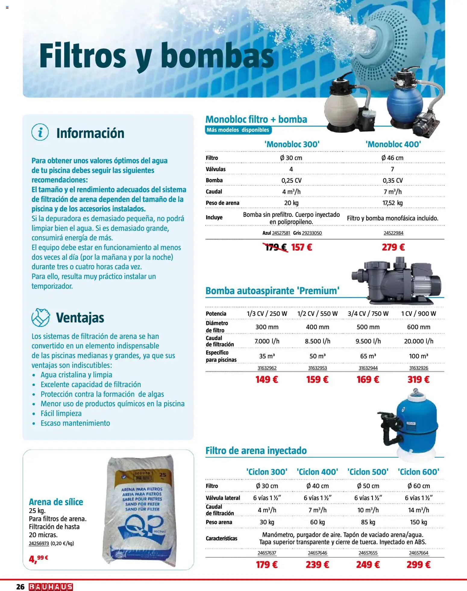 Bauhaus Piscinas 2026 │ válido desde el 01.06.2026 | Página: 26 | Productos: Peso