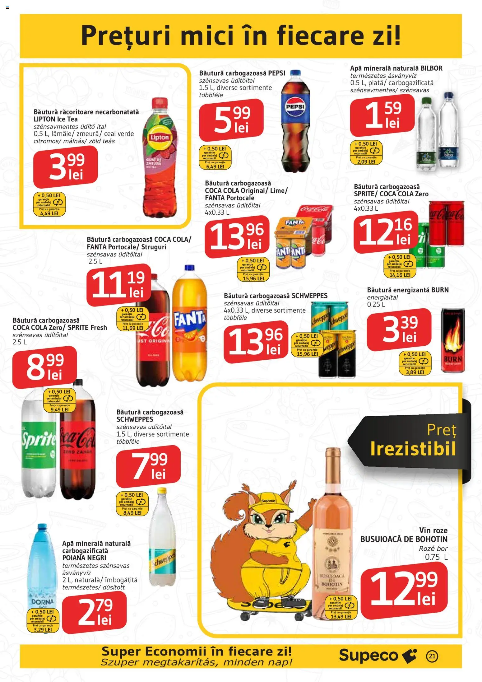 Noul catalog Supeco – valabil de la 20.08.2026 | Pagină: 21 | Produse: Bautura racoritoare, Schweppes, Portocale, Apă