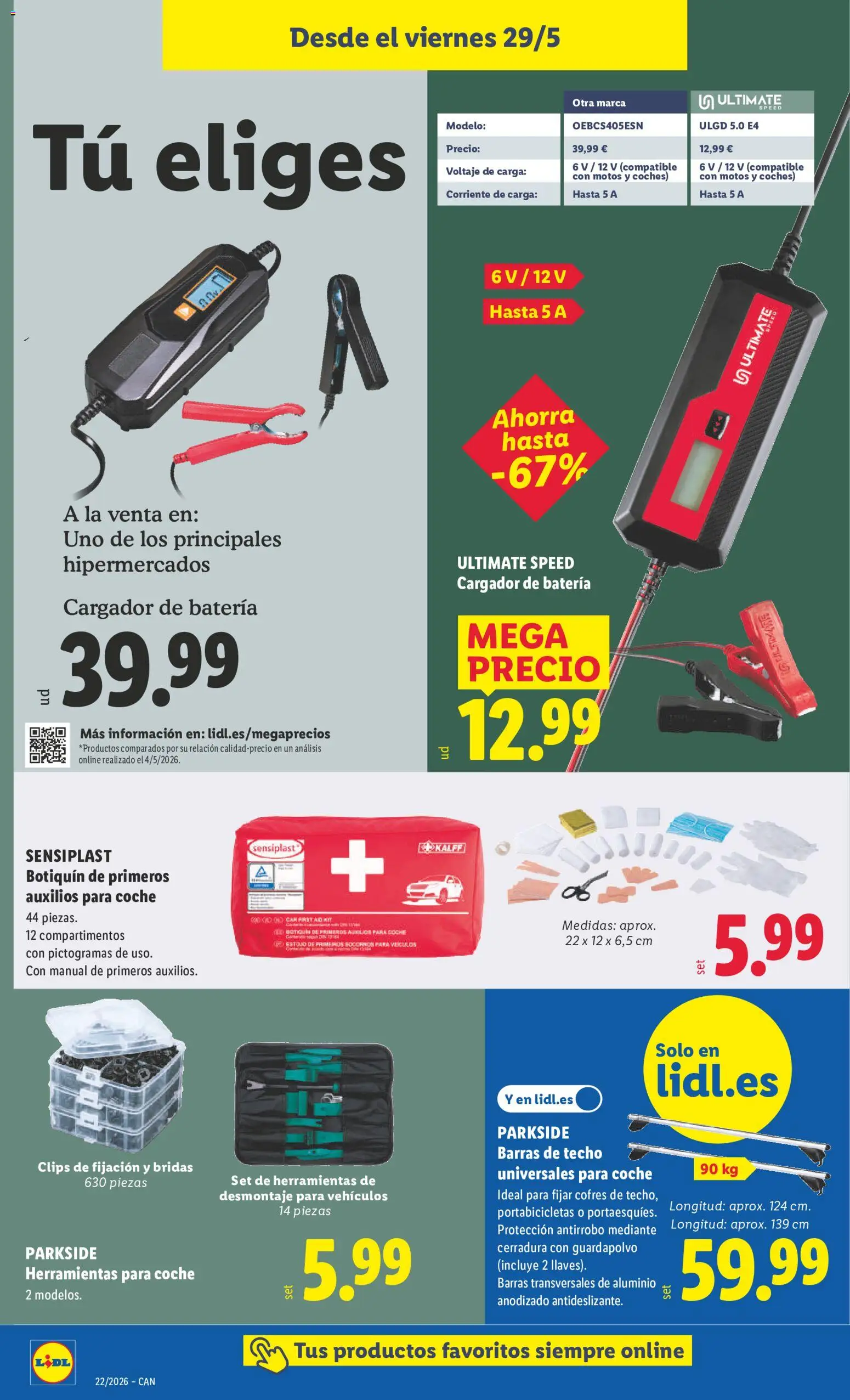 Lidl folleto de bazar │ válido desde el 25.05.2026 | Página: 22 | Productos: Batería