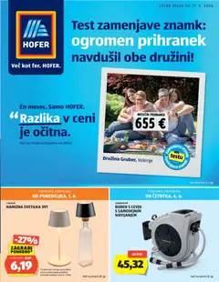 Hofer Katalog - Pregled kataloga iz trgovine Hofer SI, vrijedi od 27.05.2026