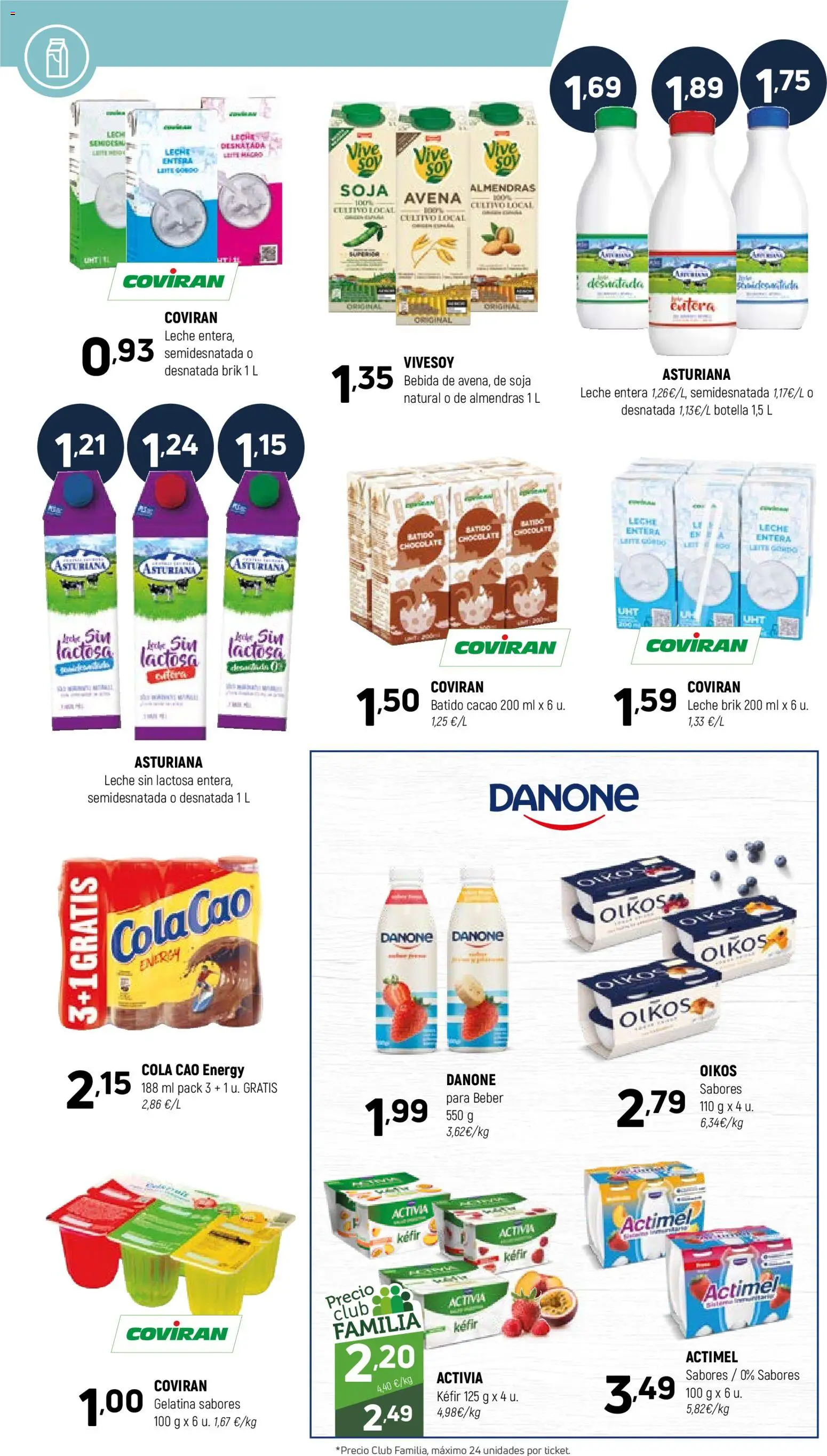 Coviran ofertas │ válido desde el 02.06.2026 | Página: 10 | Productos: Leche sin lactosa, Gelatina, Leche, Φρυγανιές σικάλεως