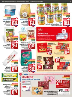 COOP Jednota leták platný od 07.05.2026 | Strana: 9 | Produkty: Banány v čokoláde, Banány, Cereálie, Mila