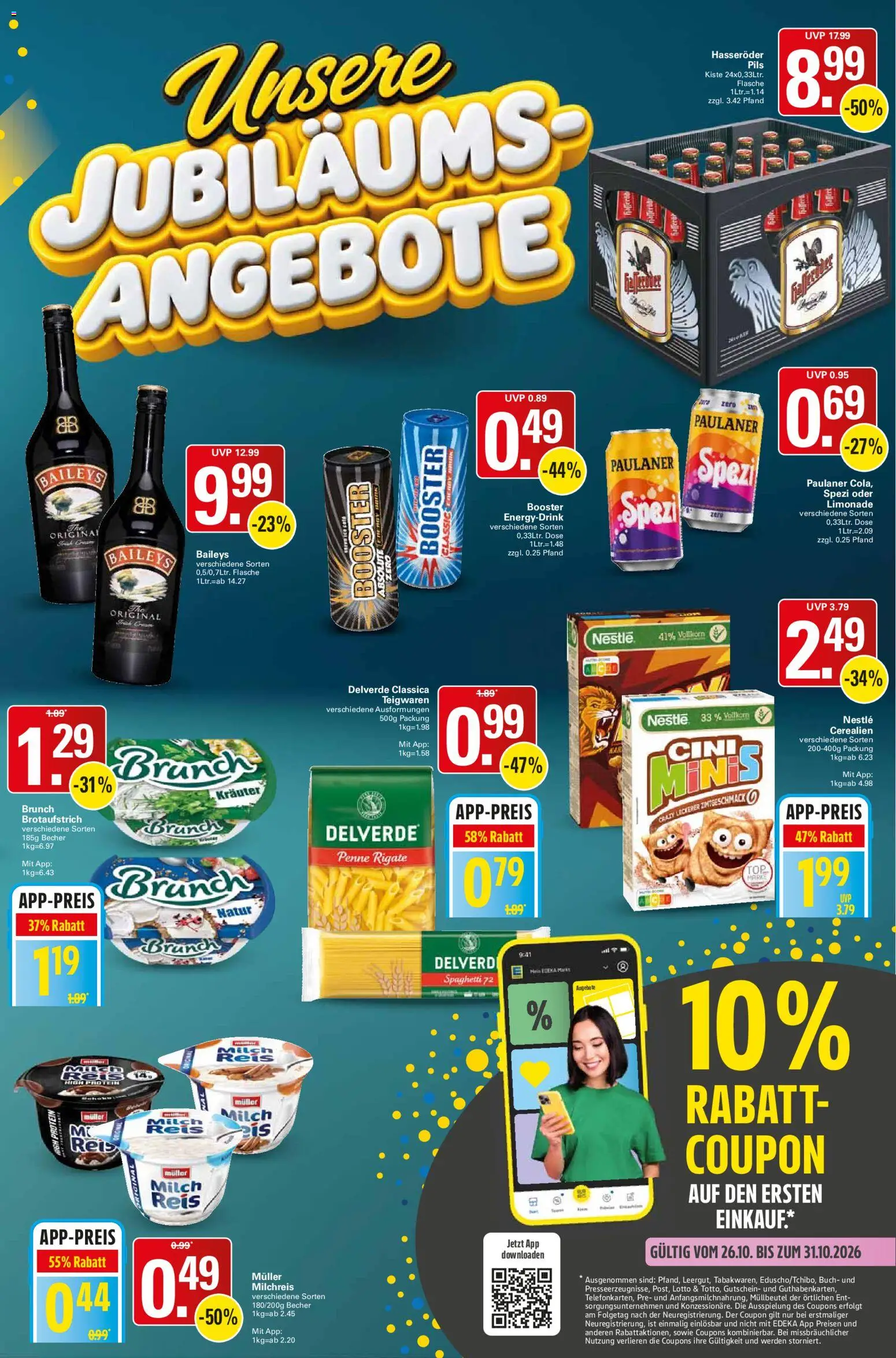 WEZ Prospekt – gültig ab 26.10.2026 | Seite: 3 | Produkte: Milch, Spaghetti, Paulaner spezi, Paulaner
