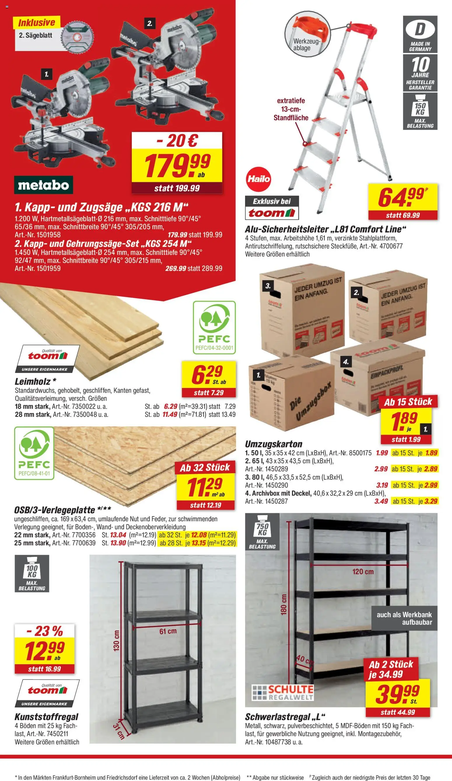Toom Baumarkt Prospekt – gültig ab 11.07.2026 | Seite: 12 | Produkte: Schwerlastregal