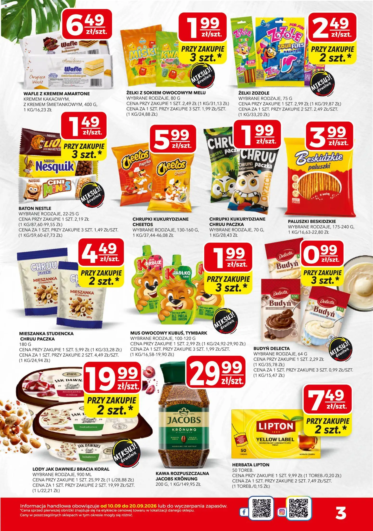 Top Market gazetka mini od 10.09.2026 | Strona: 3 | Produkty: Chrupki, Kawa rozpuszczalna, Kawa, Herbata