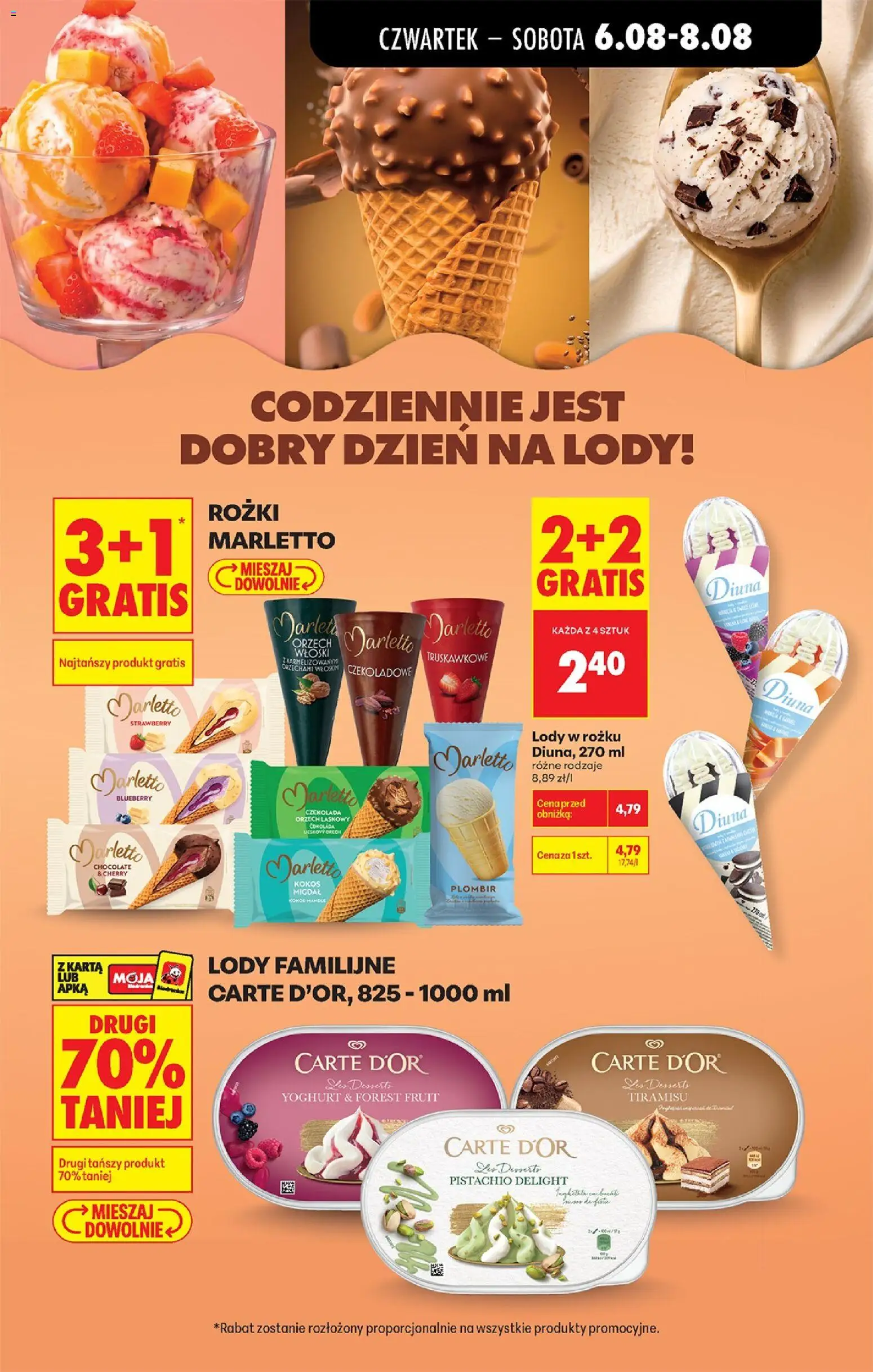 Biedronka gazetka od czwartku od 06.08.2026 | Strona: 25 | Produkty: Karta, Tiramisu, Czekolada, Lody