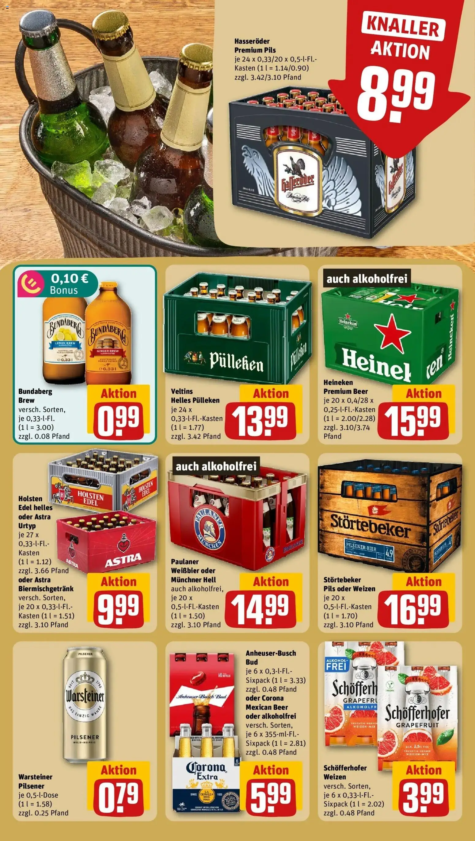 REWE Prospekt ab 19.10.2026 zum Blättern » Angebote | Seite: 23 | Produkte: Weißbier, Holsten edel, Hasseröder, Veltins