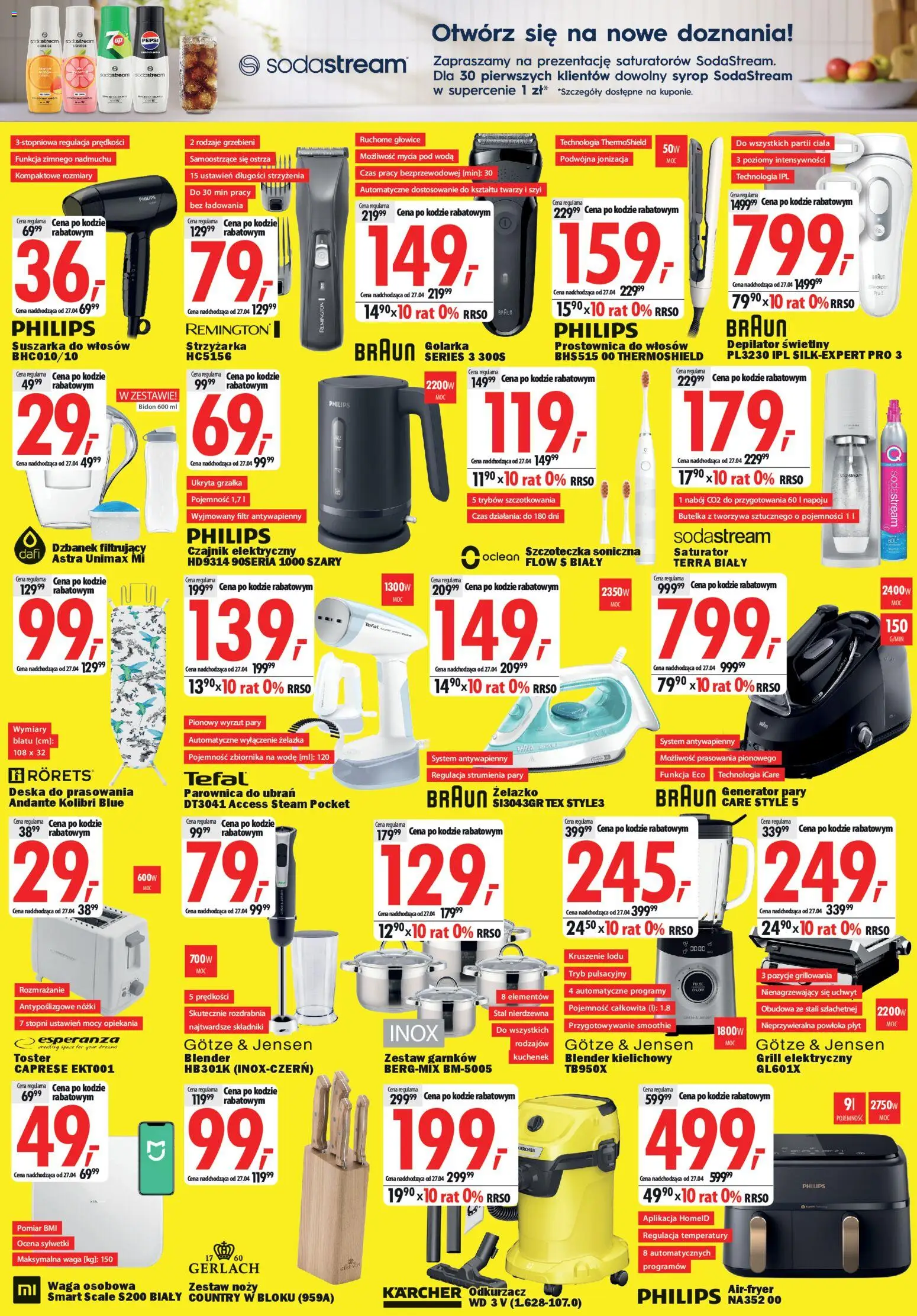 Mediaexpert promocje - Wielkie otwarcie Kraków od 16.04.2026 | Strona: 6 | Produkty: Czajnik, Depilator, Toster, Golarka
