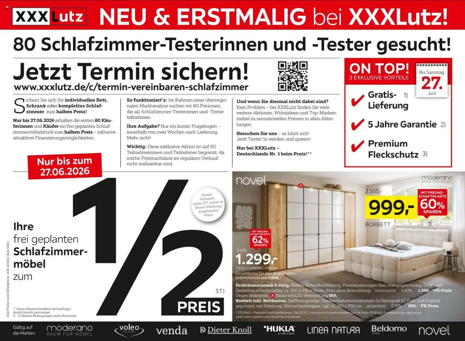 XXXLutz Prospekt – gültig ab 06.06.2026 | Seite: 1 | Produkte: Top, Drehtürenschrank, Schrank