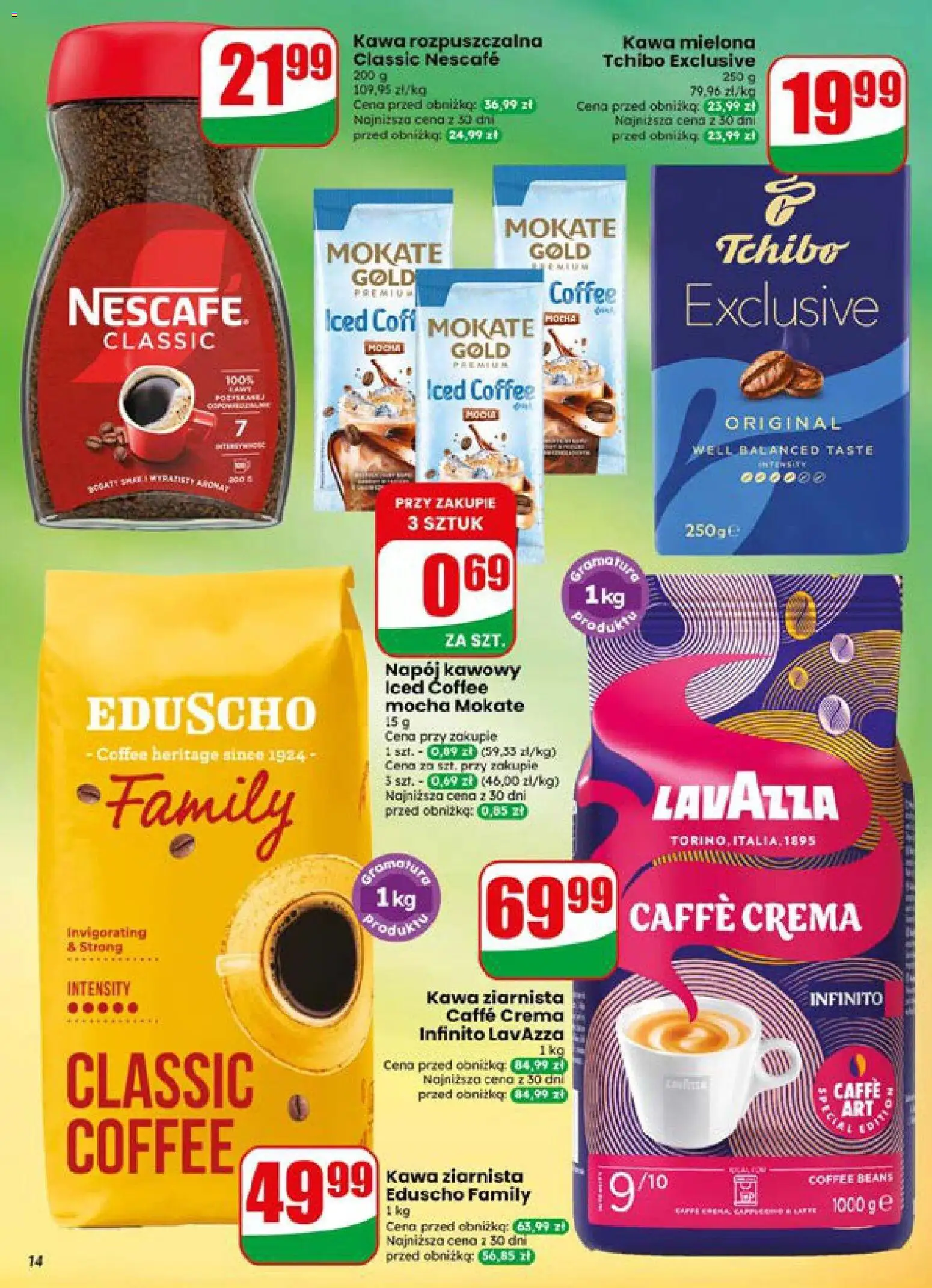 Dino gazetka od 15.07.2026 | Strona: 14 | Produkty: Nescafe, Kawa ziarnista, Kawa rozpuszczalna, Kawa