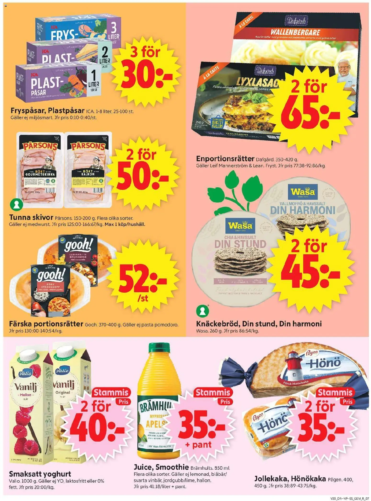 ICA Supermarket reklamblad aktuell från 11.05.2026 | Sida: 9 | Produkter: Yoghurt, Juice, Kalkon, Frys