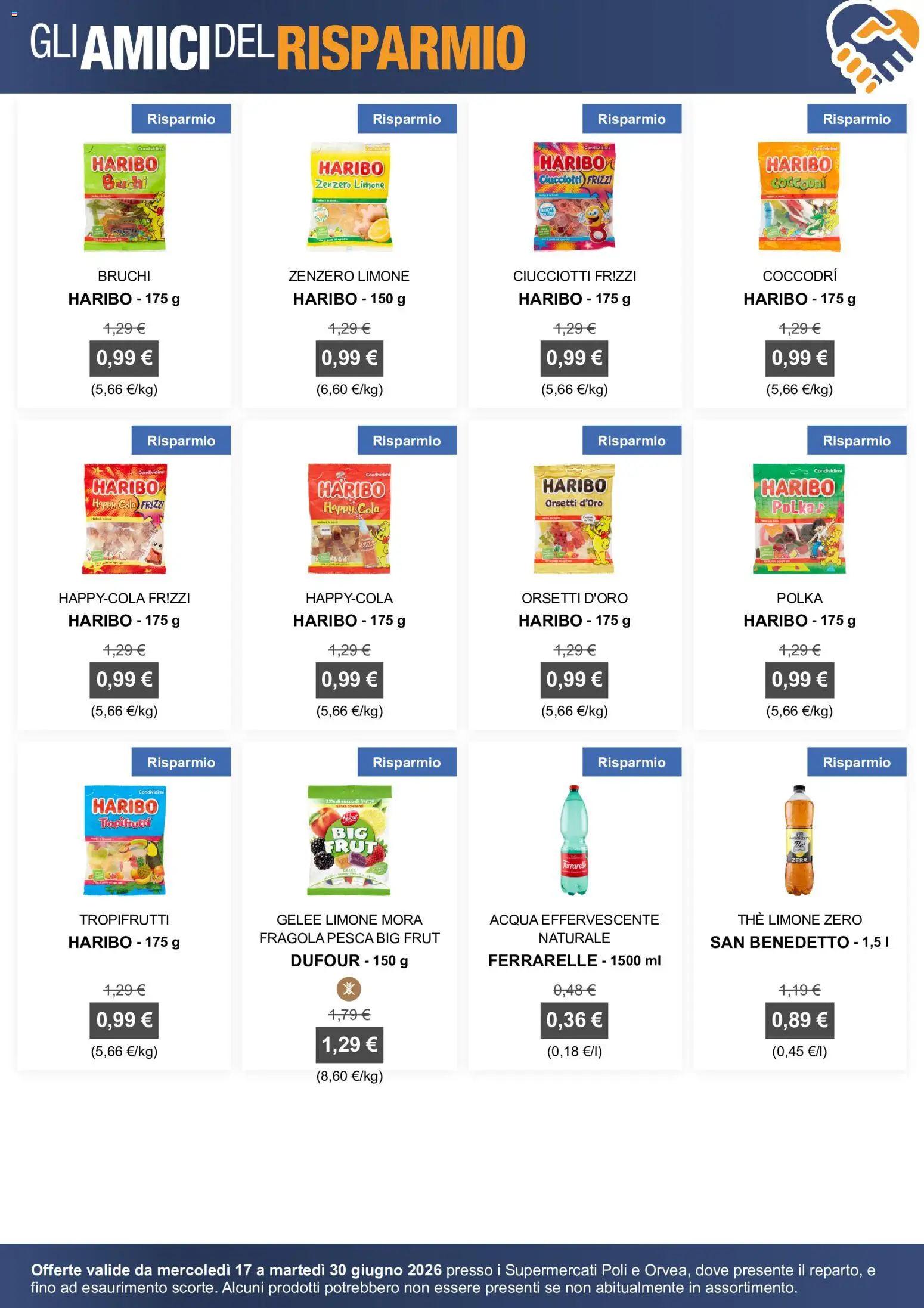 Volantino Poli del 17.06.2026 | Pagina: 5 | Prodotti: Frutta, Limone, The, Ferrarelle