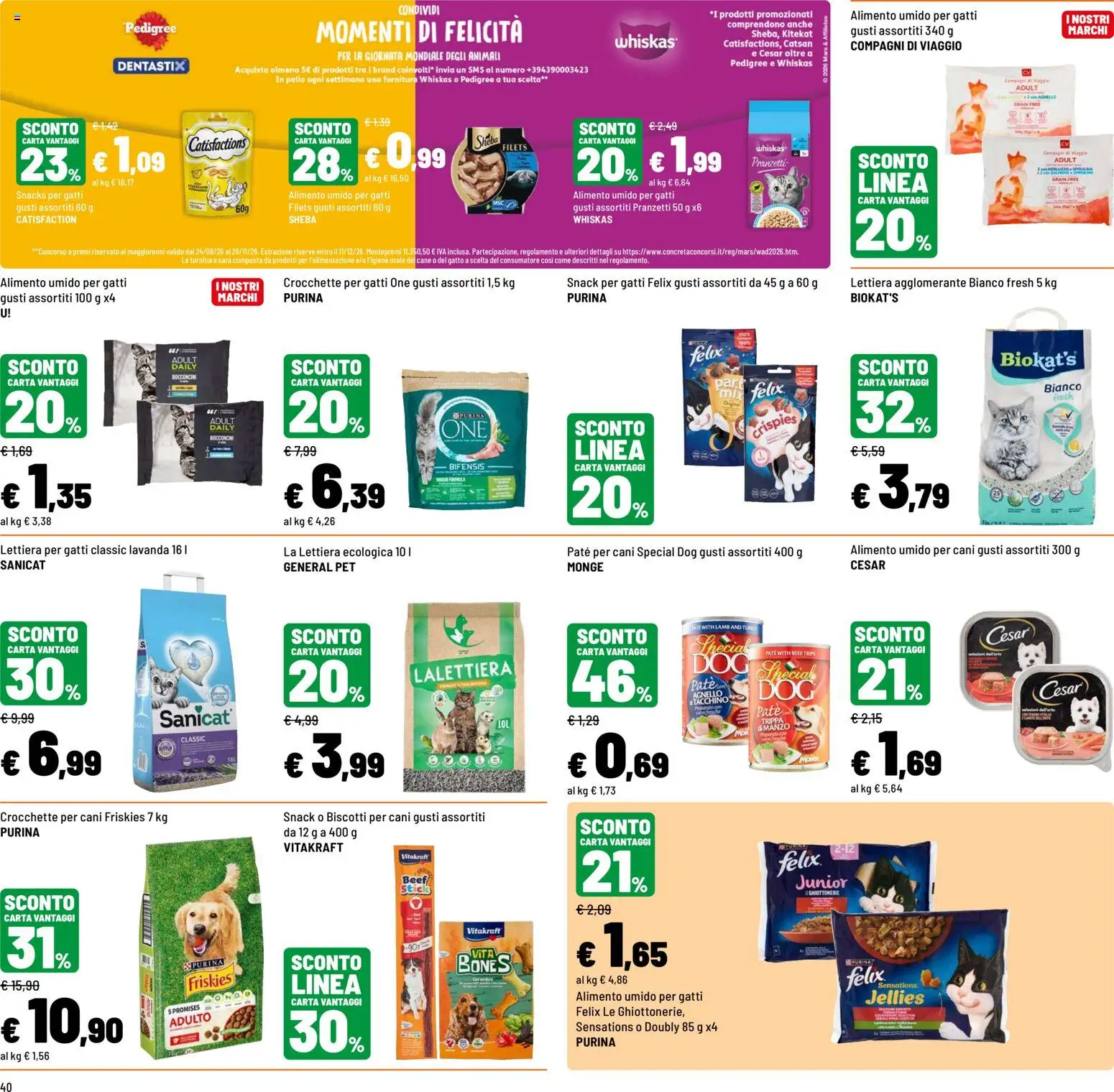 Volantino Iper del 31/08/2026 | Pagina: 40 | Prodotti: Crocchette, Crocchette per cani, Lavanda, Paté per cani