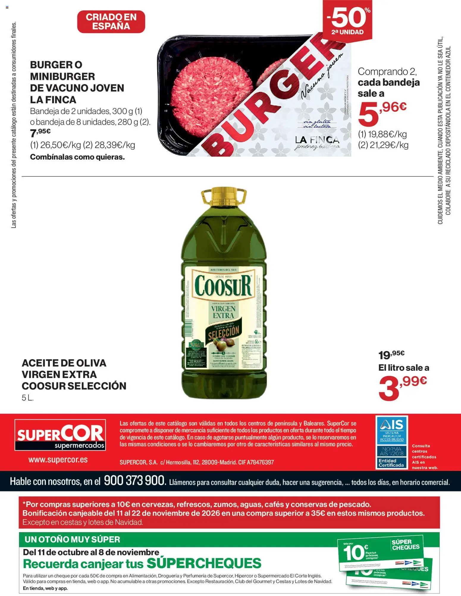 Supercor folleto │ válido desde el 28/10/2026 | Página: 32 | Productos: Conservas, Aceite, Aceite de oliva, Bandeja