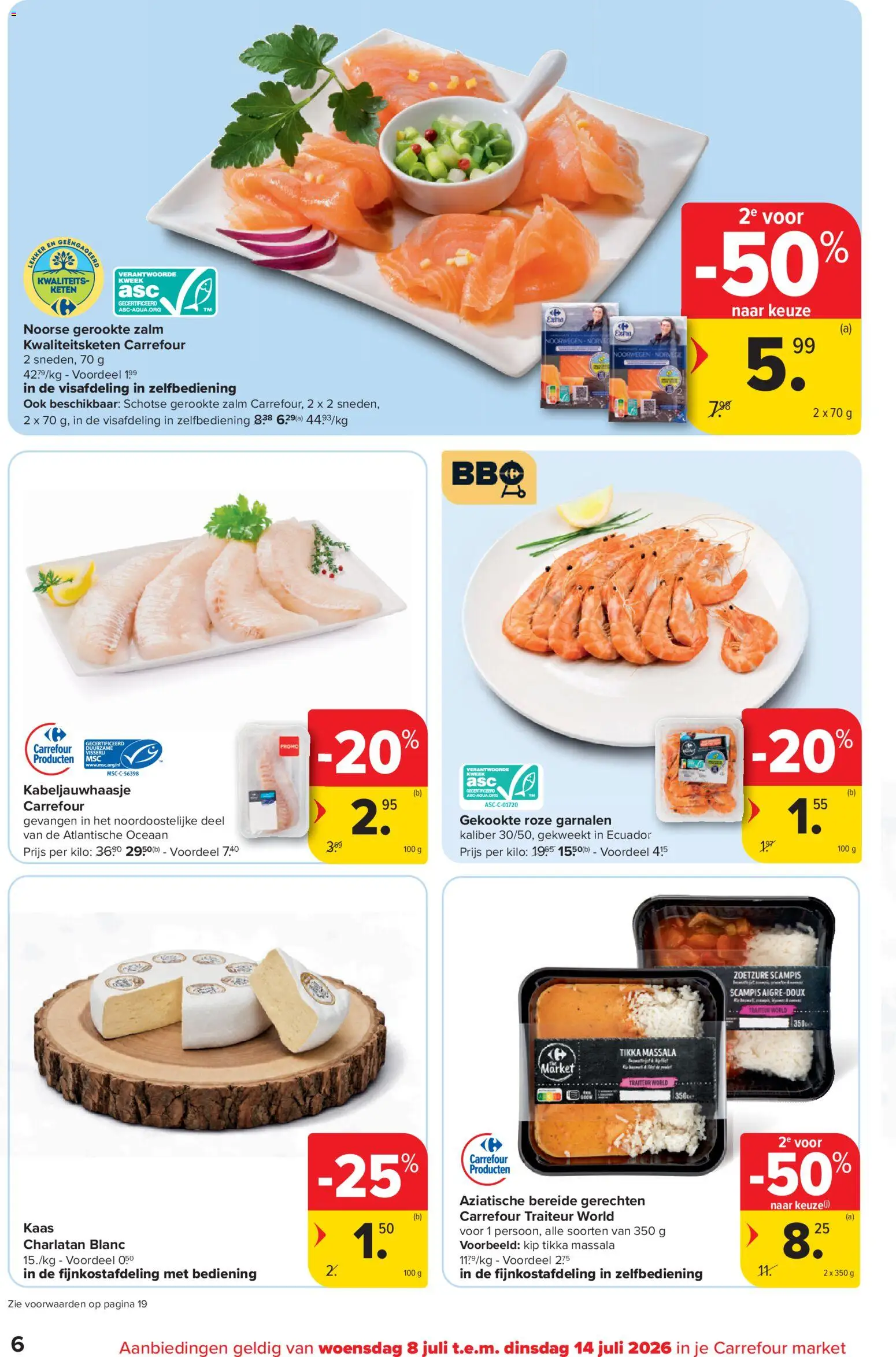 {H1} | Pagina: 6 | Producten: Zalm, Kip, Kekszek, Kaas