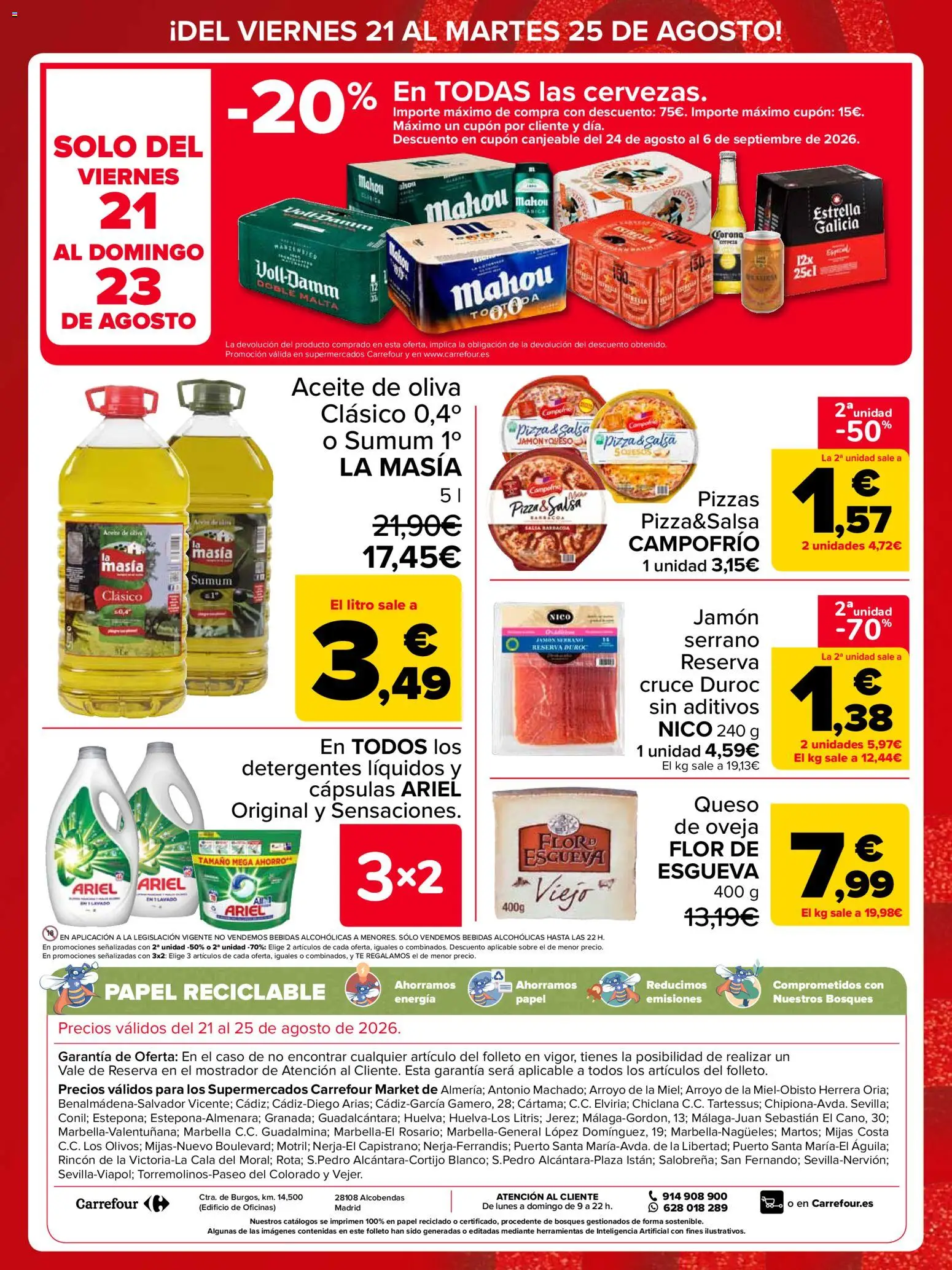 Carrefour Market Precio Imbatible │ válido desde el 21/08/2026 | Página: 2 | Productos: Queso de oveja, Barbacoa, Bebidas, Salsa barbacoa