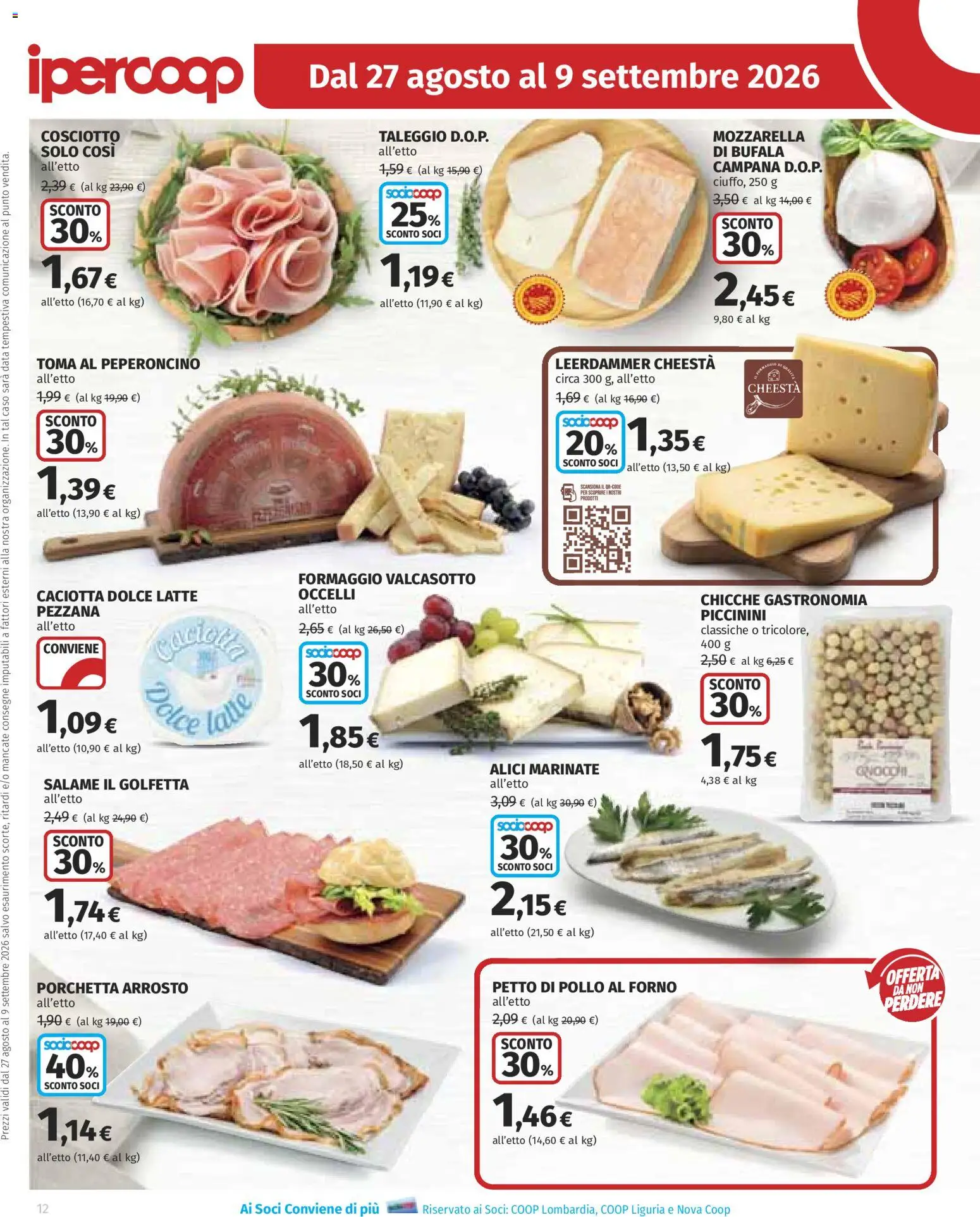 Volantino Ipercoop del 27/08/2026 | Pagina: 12 | Prodotti: Porchetta, Salame, Peperoncino, Data
